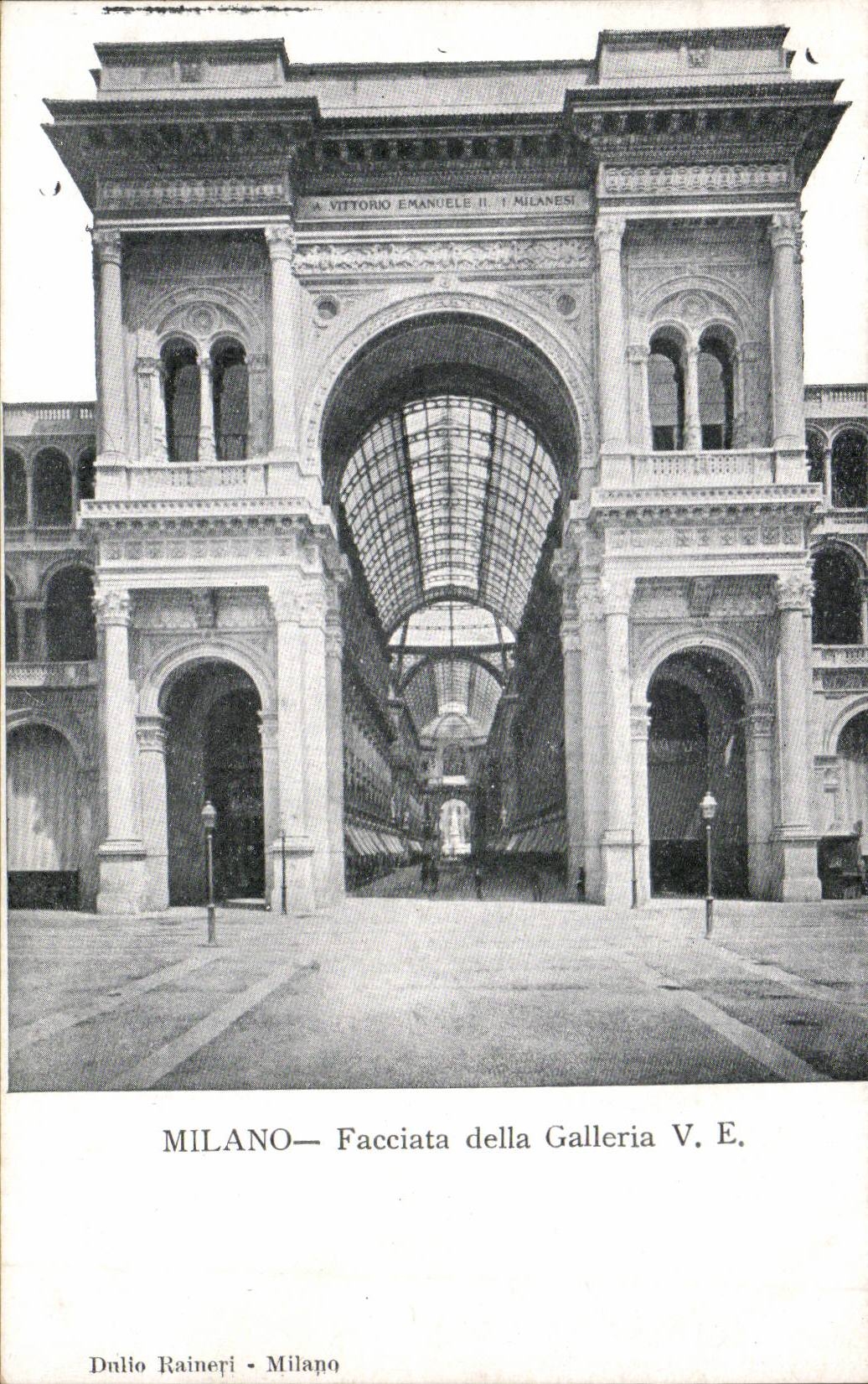 Italy Italia Milano CPA Facciata della Galleria