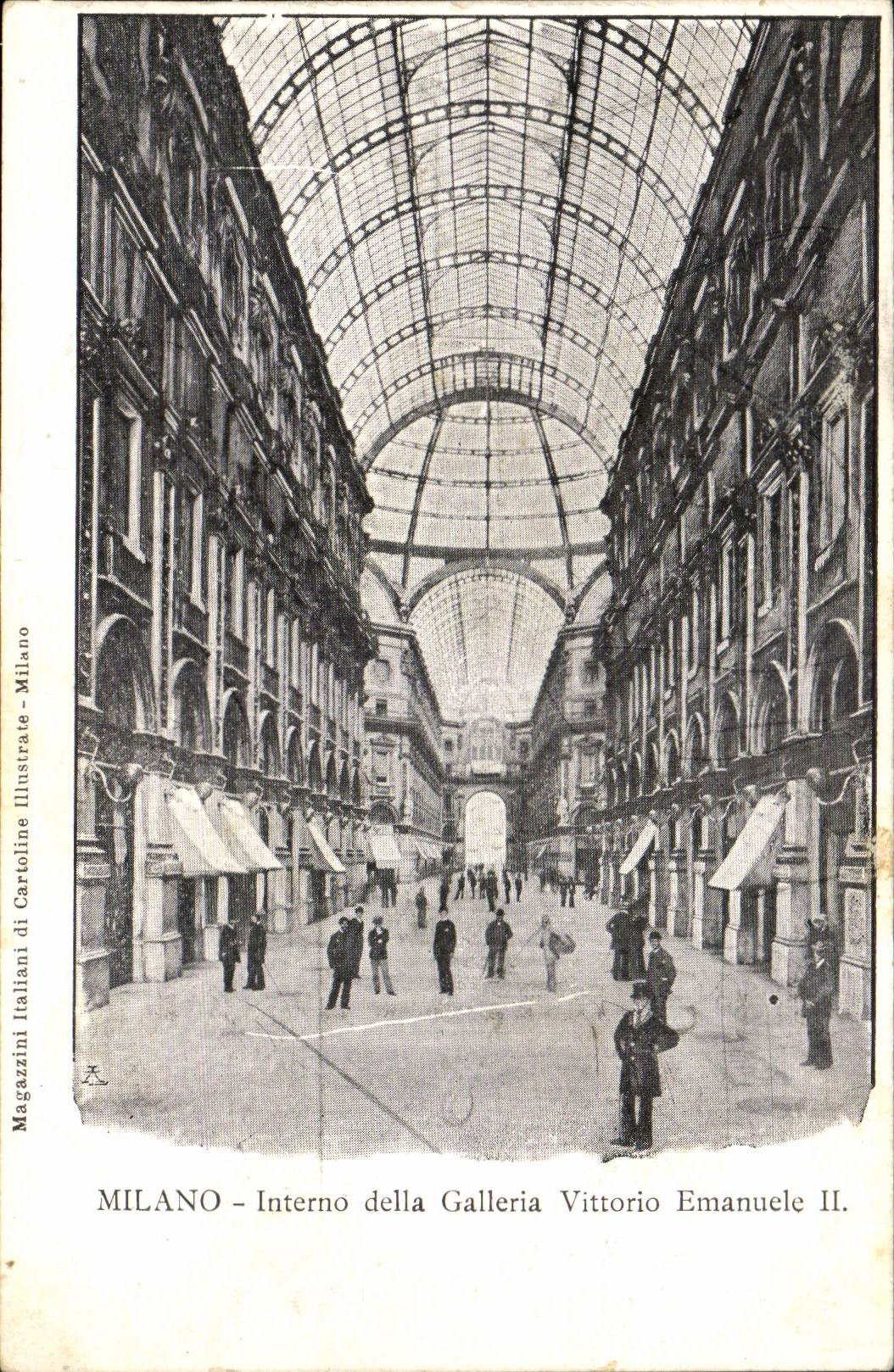 Italy Italia Milano CPA Interno della Galleria Vittorio Emanuelle II