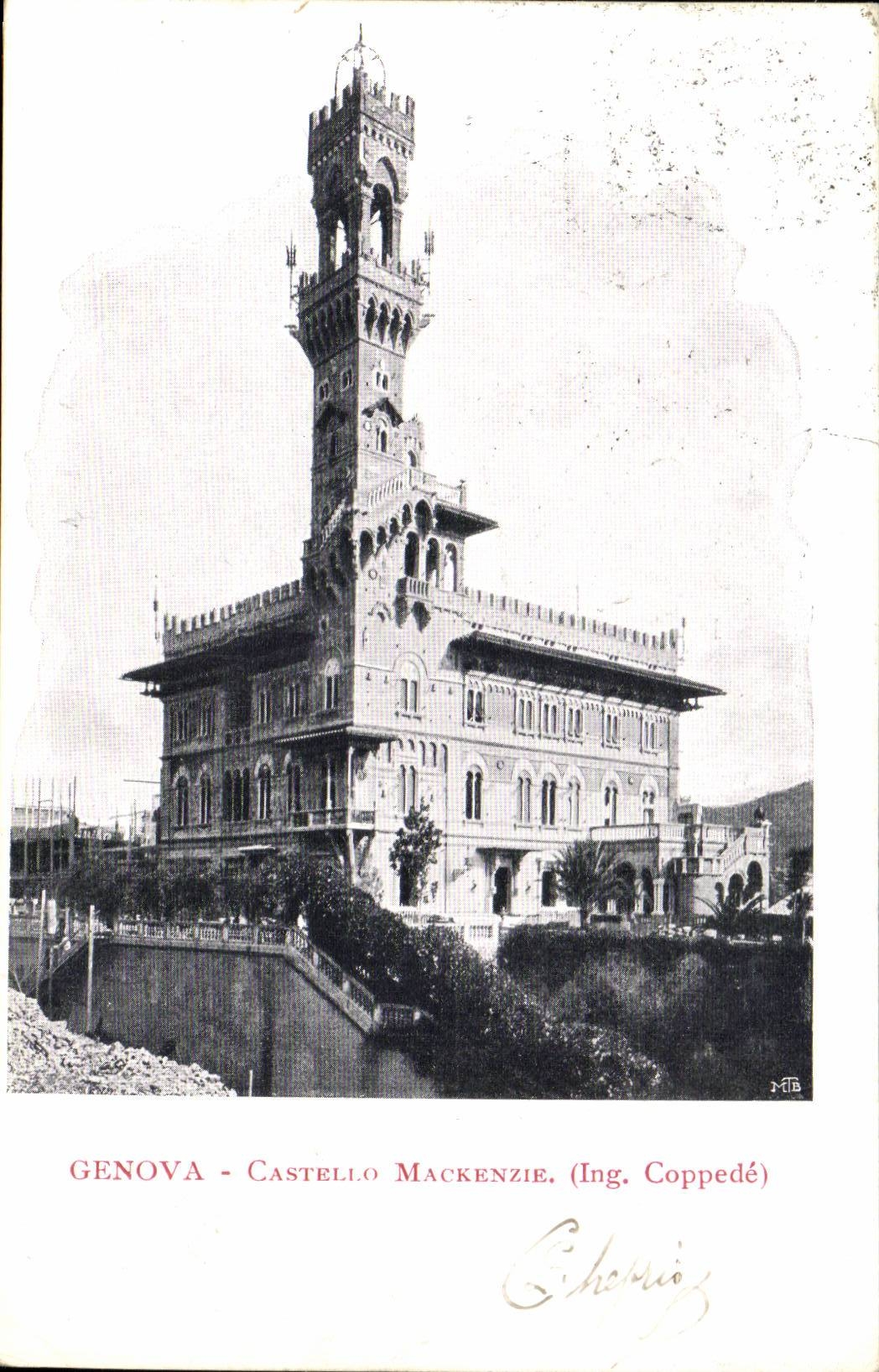 Italien Italien Genua CPA Casteloo Mackenzie (Ing Coppede)