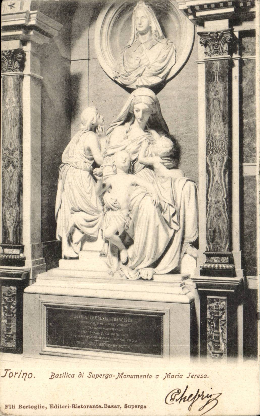 Italien Italien Torino CPA Basilica di Superga Monumento hat Maria Teresa