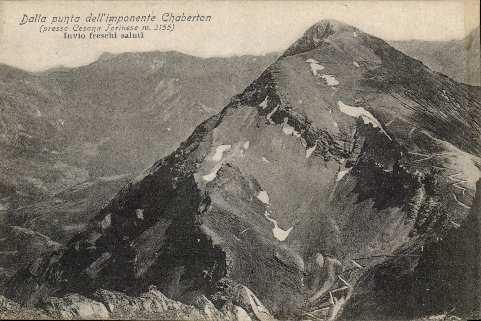 Italien - Italien - gepflastertes Punta dell imponente Chamberton presso Cesana orinese - CPA