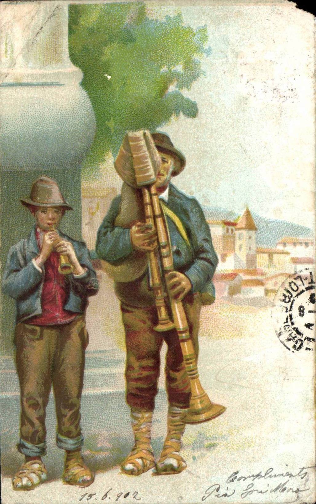 CPA Folklore-Kostum das Tirol Italien Italien