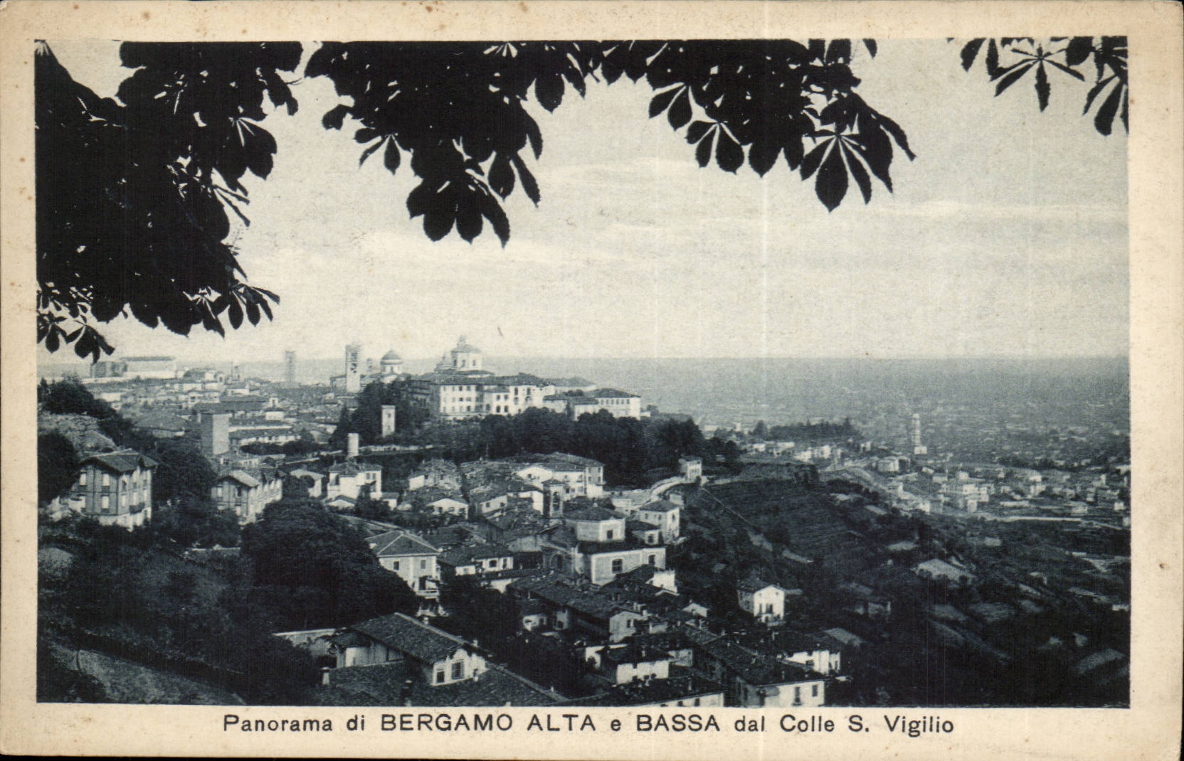 talie Italia Panorama di Bergamo Alta E Based del Colle S Vigilio