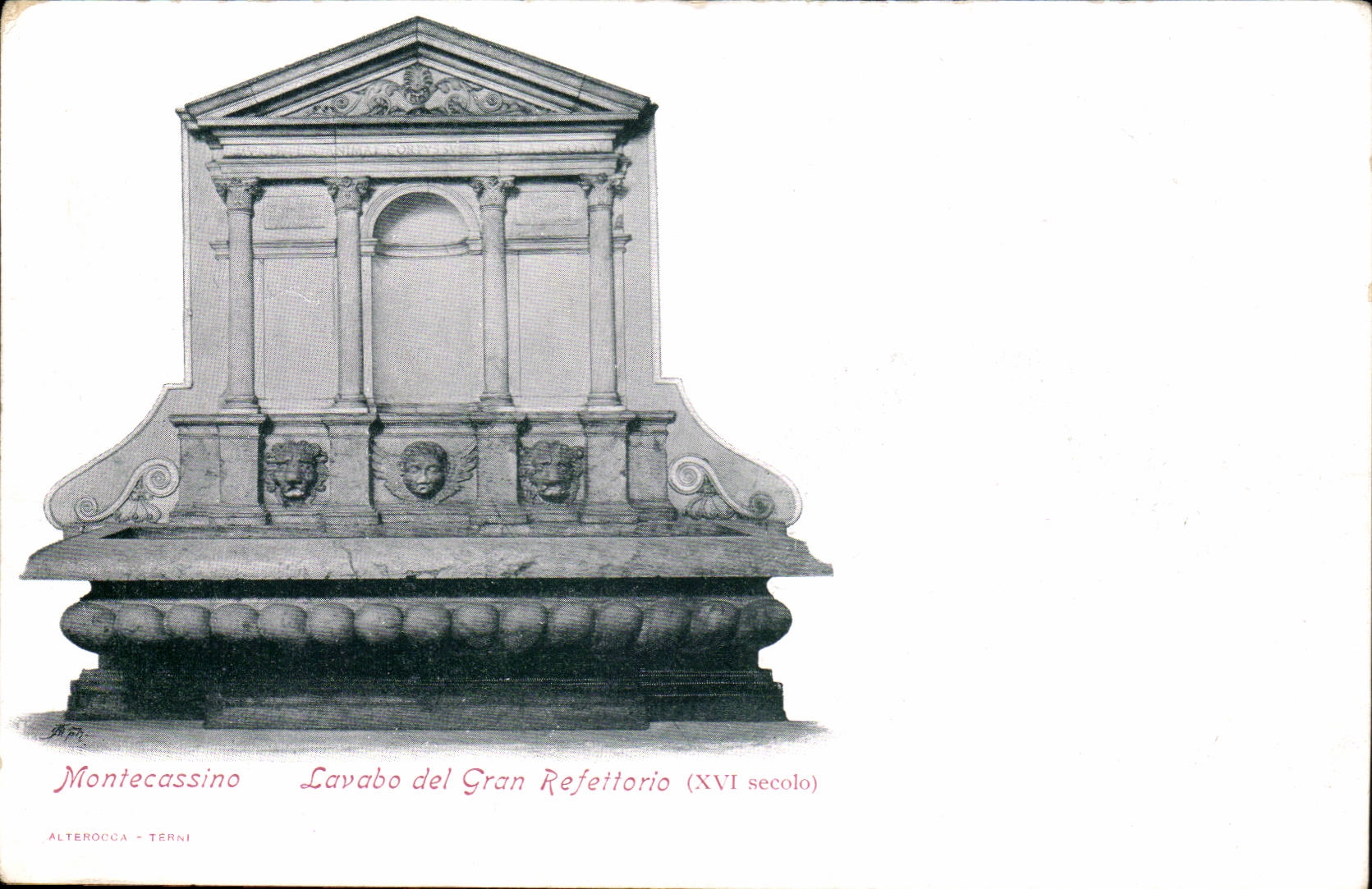 Italy Italia Montecassino CPA Wash-hand basin del Gran Refettorio