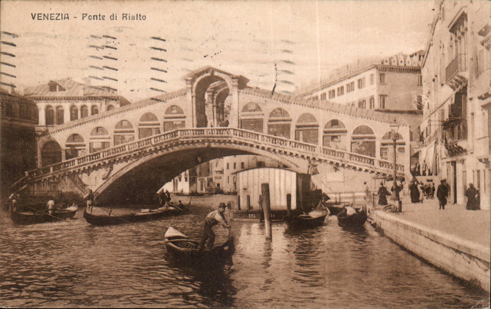 Italy Italia Venezia CPA Bridges di Rialto