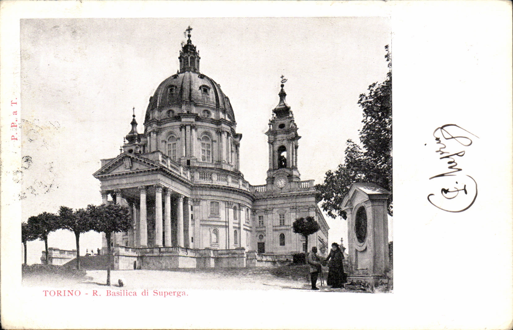 Italie Italia Torino CPA R Basilica di Superga