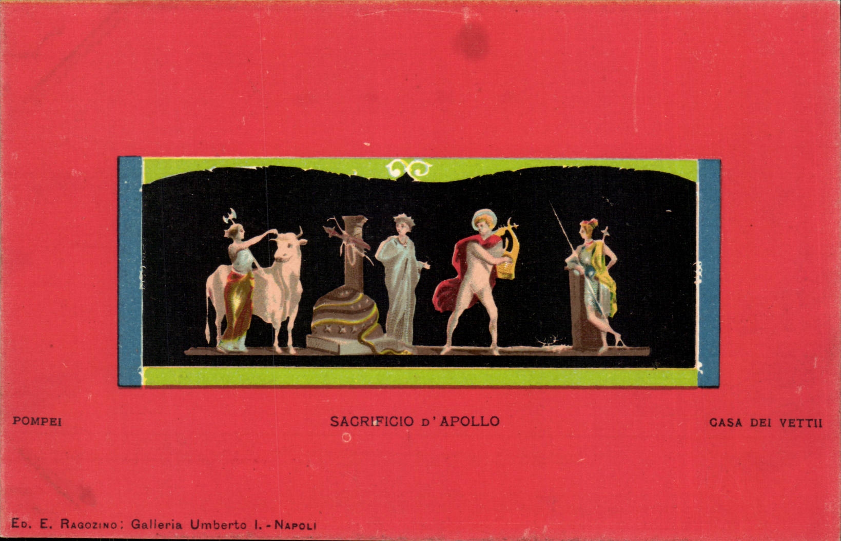 Italy Italia Pompei CPA Sacrificio d' Apollo Put dei Vettii