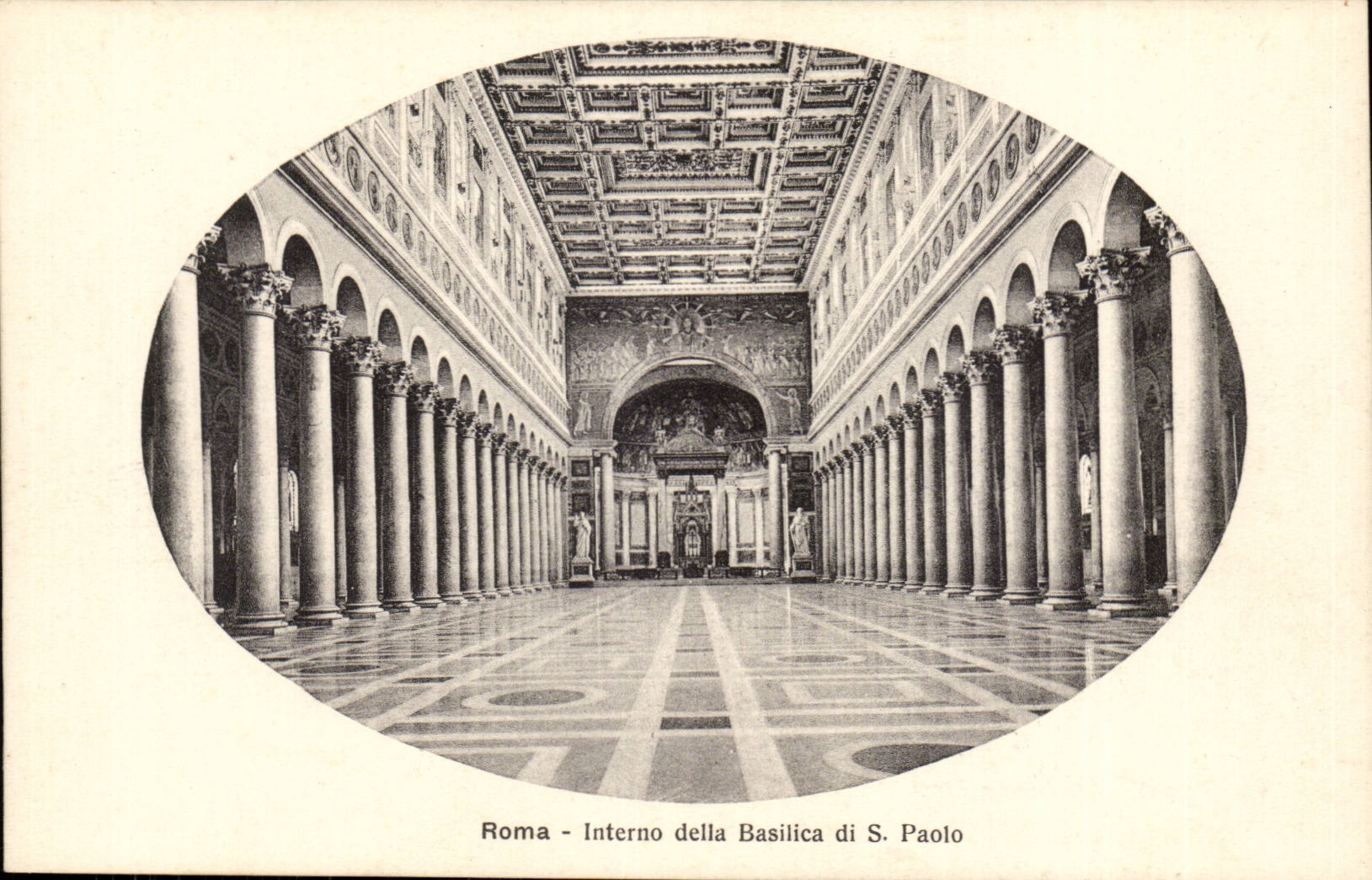 Italien Italien Rom CPA Interno della Basilica di S Paolo