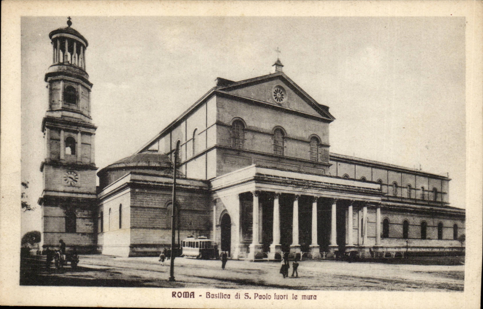 Italien Italien Rom CPA Basilica di S Paolo luori ummauerte es