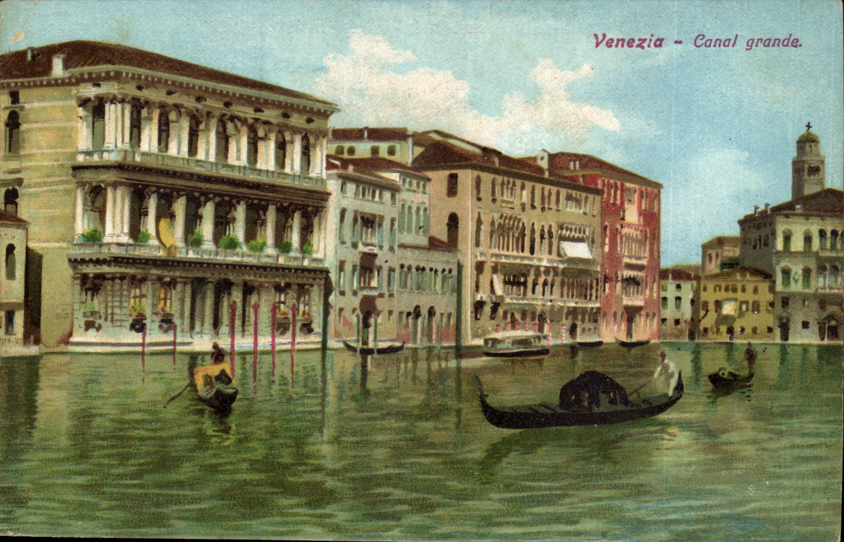 Italy Italia Venezia Venice CPA Canal Large