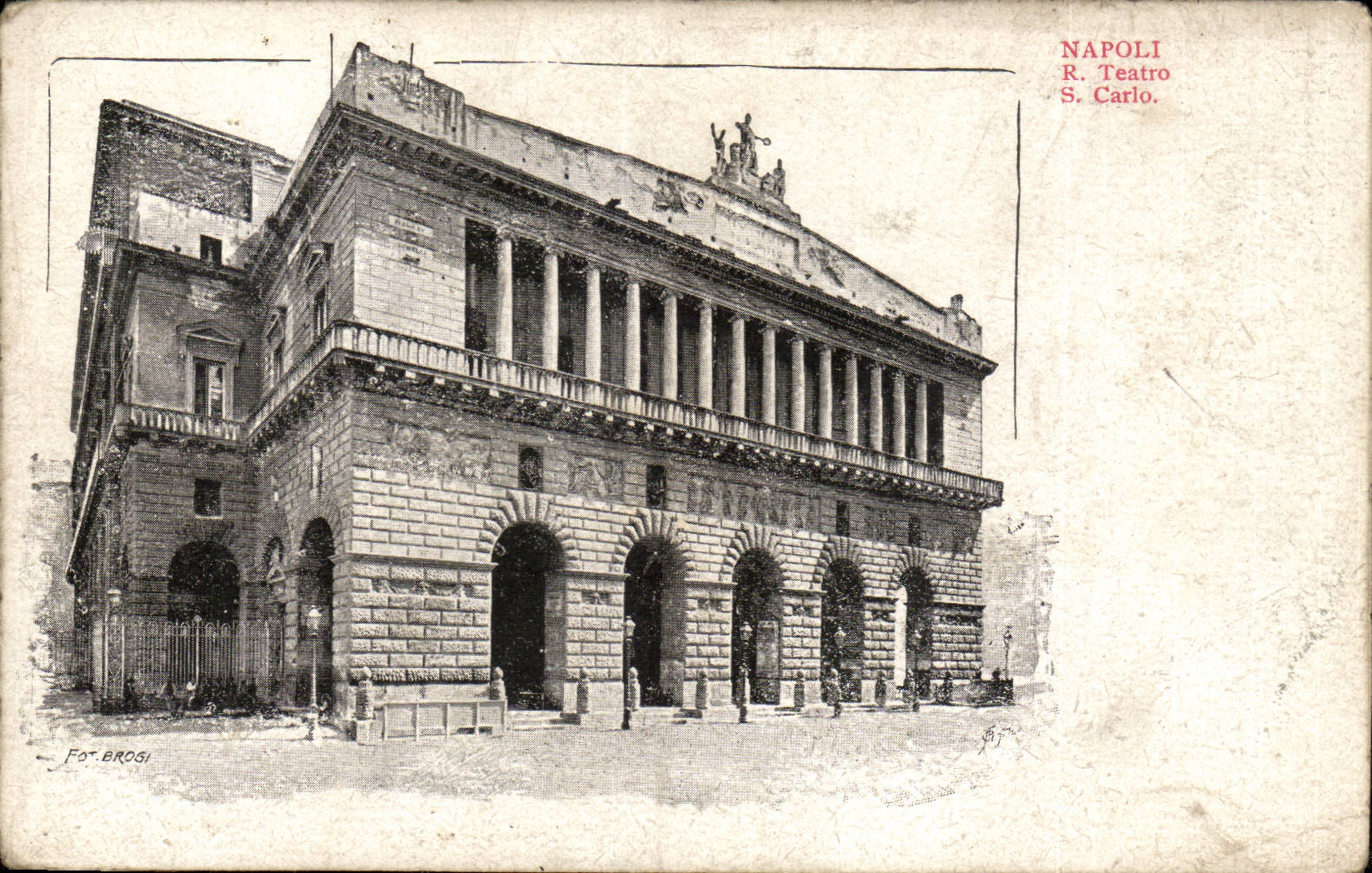 Italy Italia Napoli CPA R Teatro S Carlo
