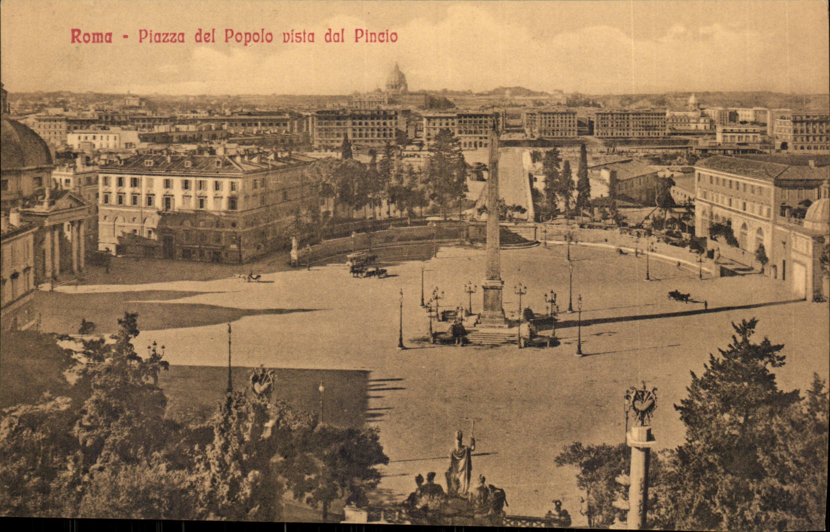 Dal Pincio Italiens Italien Rom CPA Piazza Del Popolo Vista