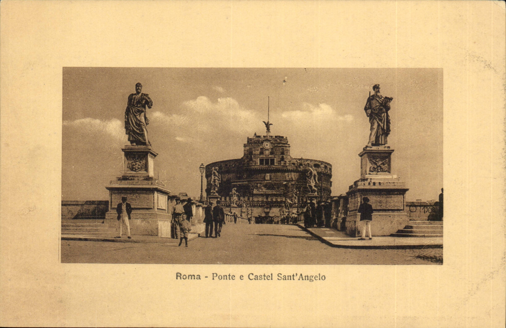 Einflussreiche Person E Castel Sant Angelo Italien-Italien Rom CPA