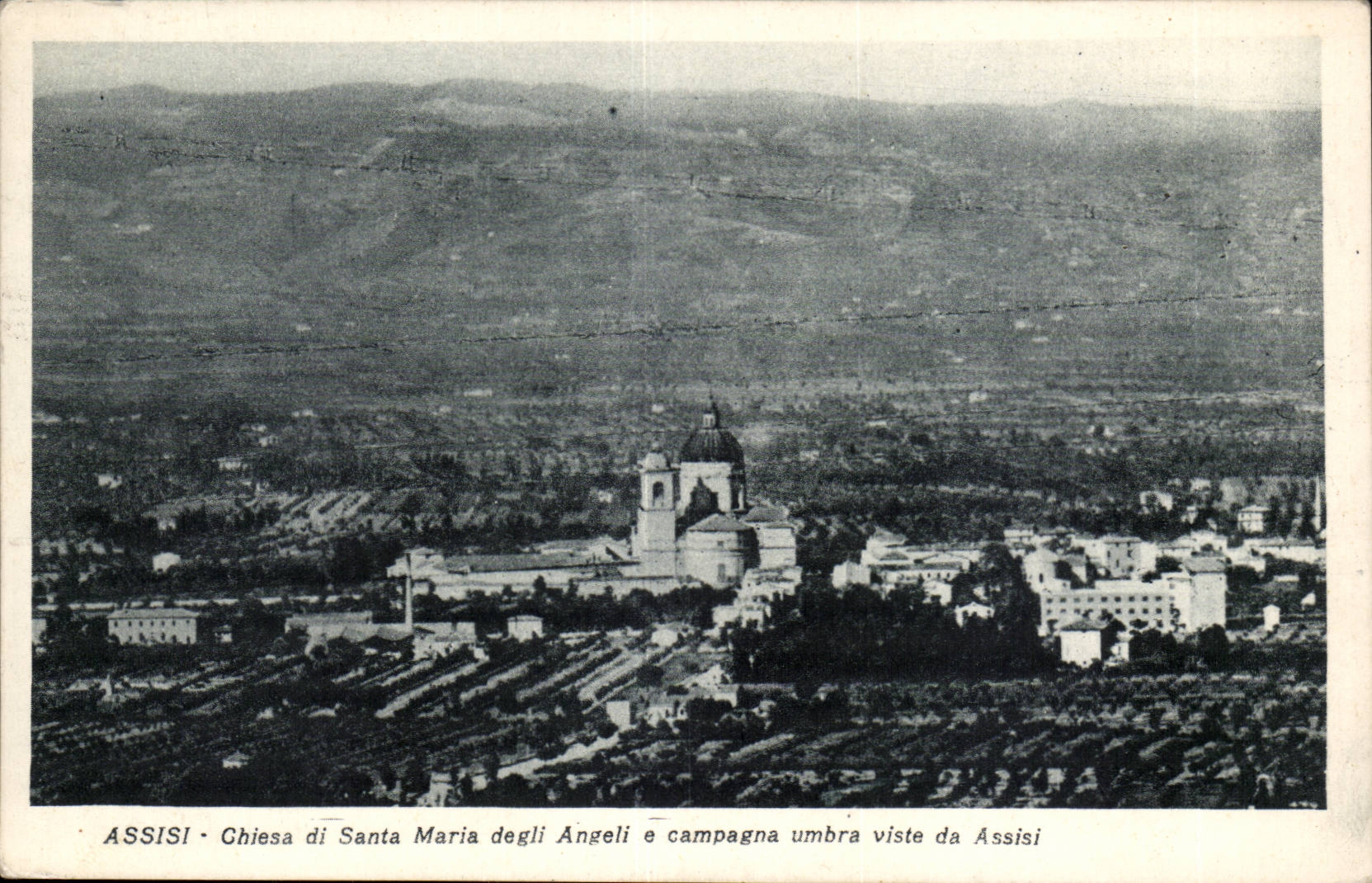 Italy - Italy - Umbria - Assisi - Chiesa di Santa Maria degli Angeli E campagna umbre visited da Assisi - CPA