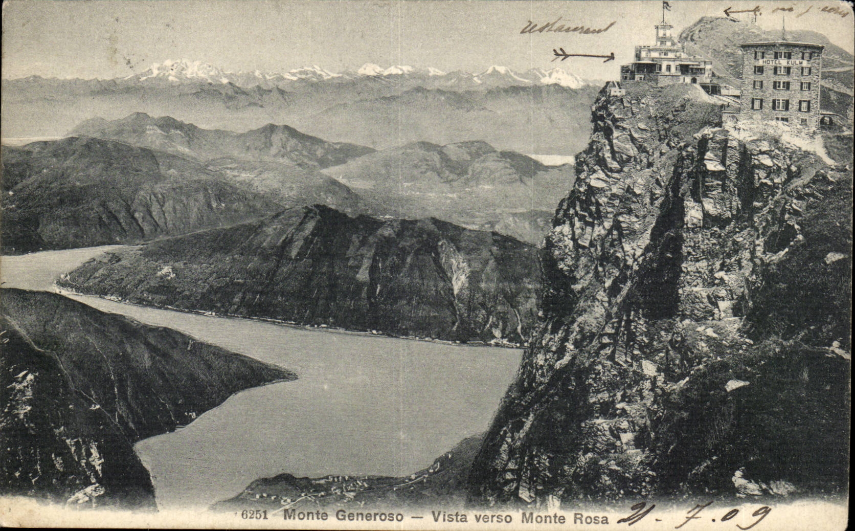 Italy - Italy - Lombardy - Lombardy - Assemble Generoso - Vista back Monte Rosa - CPA