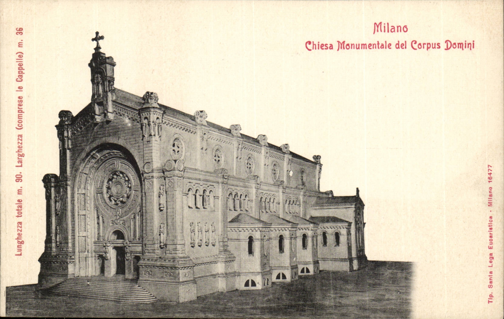 CPA monumental Italy Italia Milano Chiesa LED Domini corpus