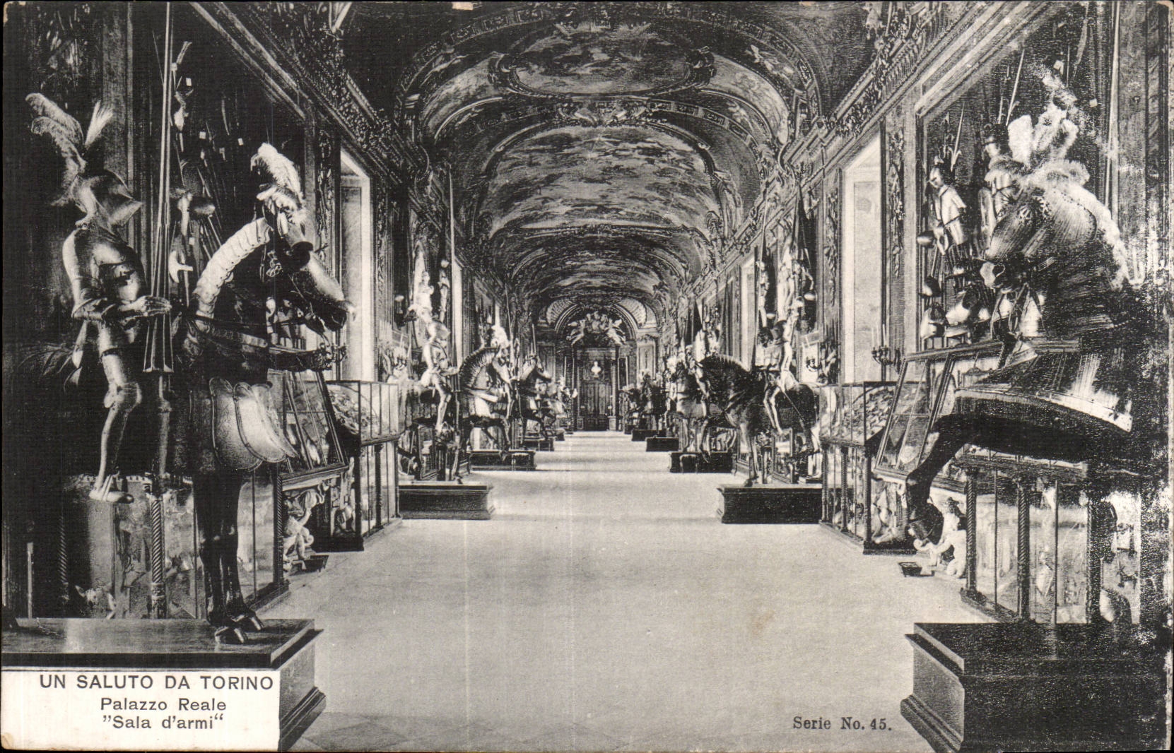 CPA Italie Italia Un saluto da Torino palazzo Reale Sale d'armi