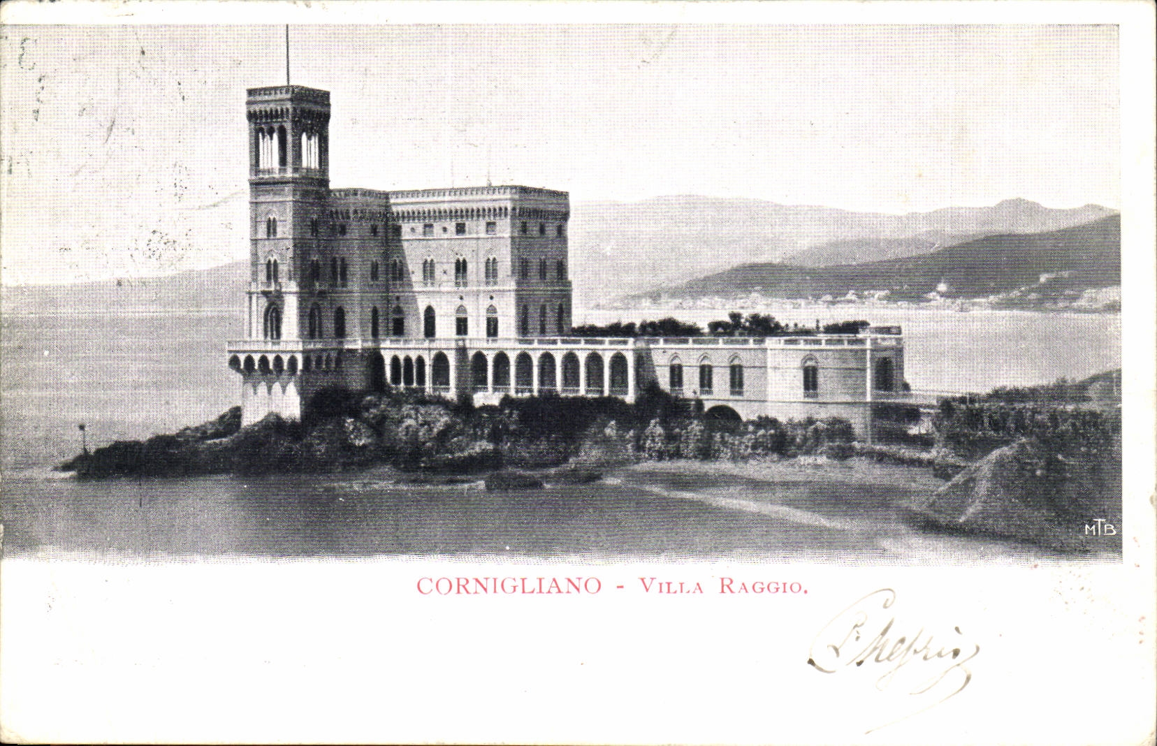 CPA Italy Italia Cornigliano Raggio Villa
