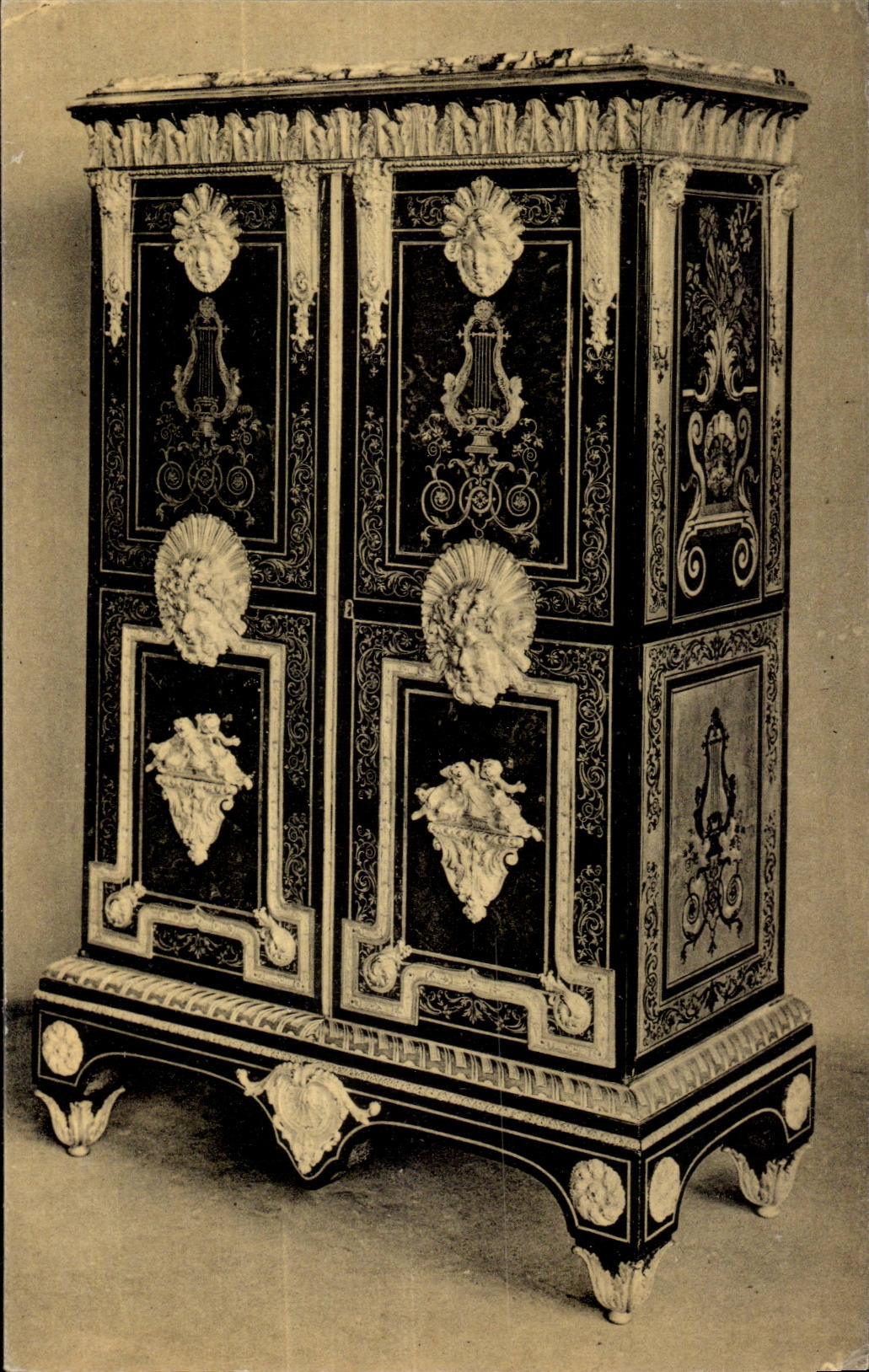 CPA Andre Charles Boulle Cupboard in marquetry London Victoria and Albert Museum