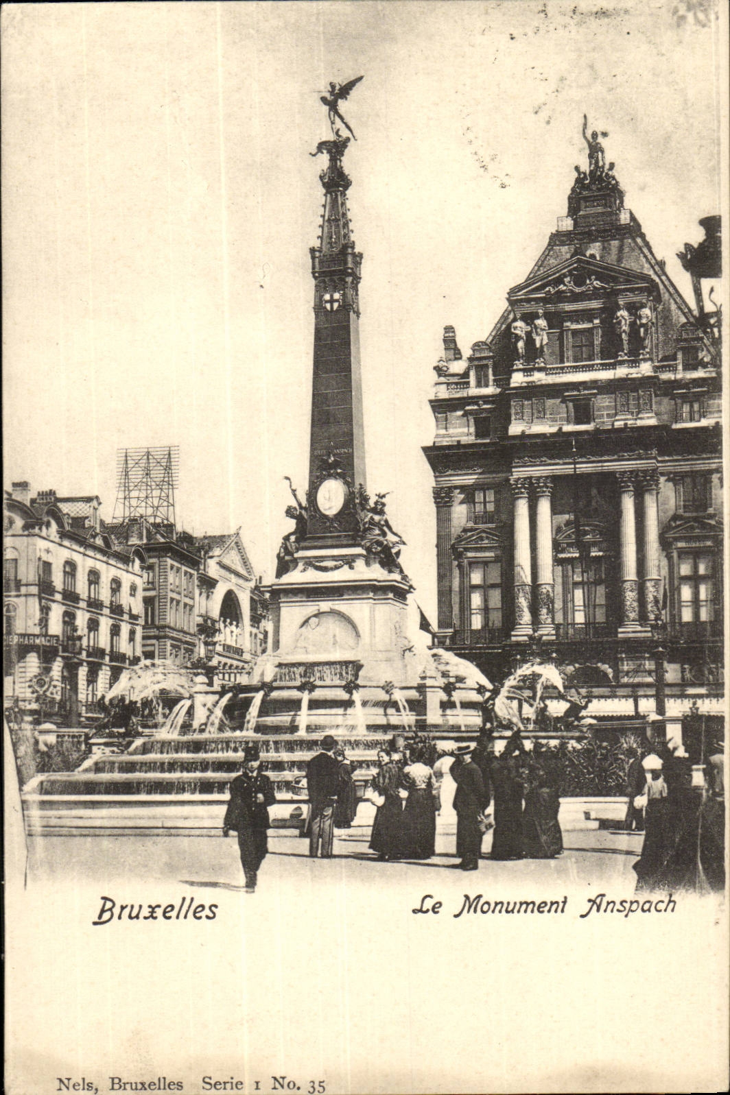 Belgie Belgium Brussels CPA the Anspach monument