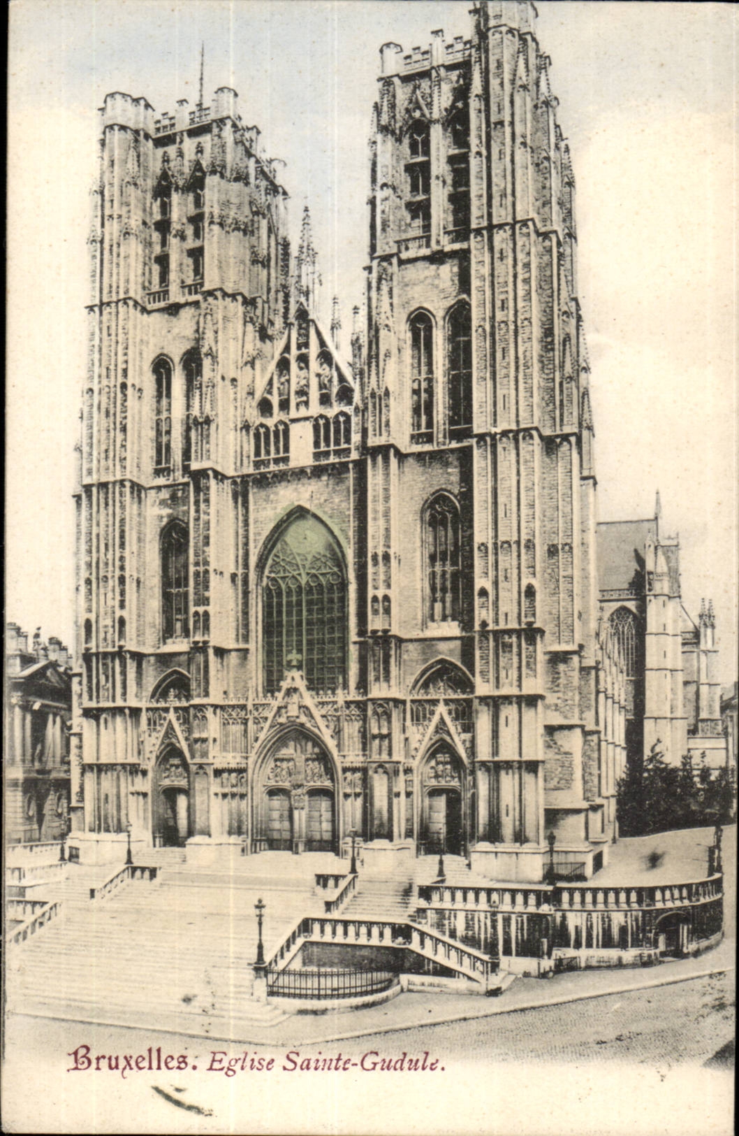 Belgie Belgium Brussels CPA Church Sainte gudule