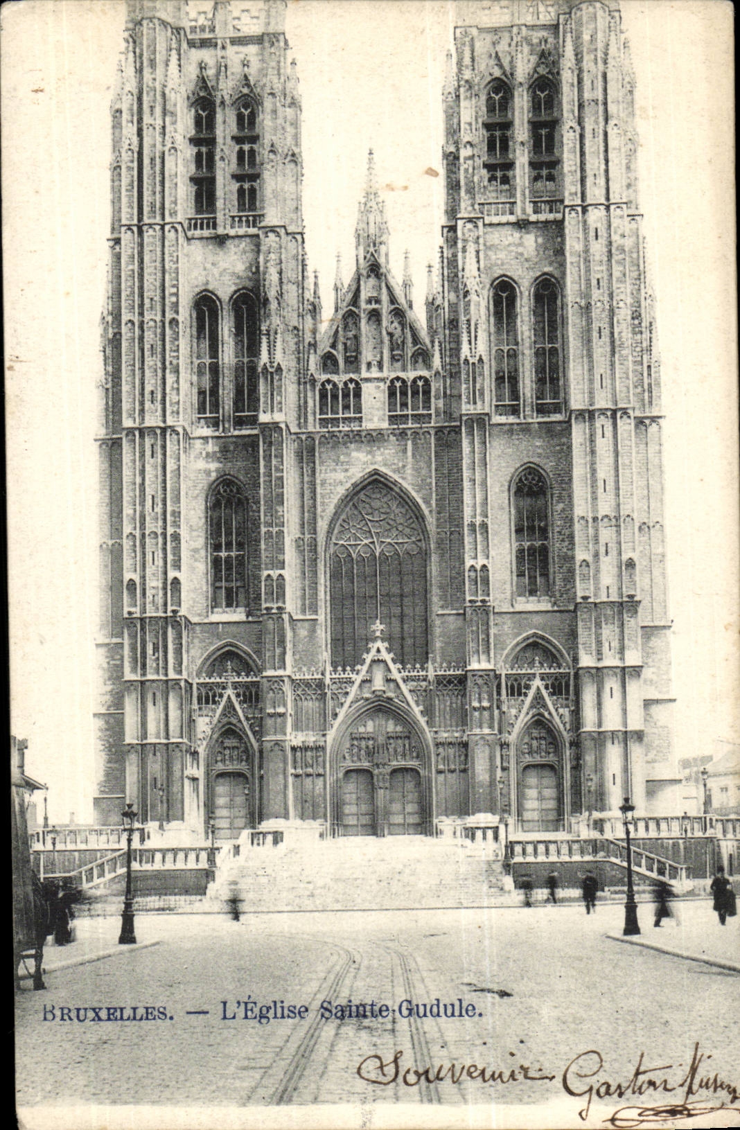 Belgie Belgium Brussels CPA Church Sainte gudule