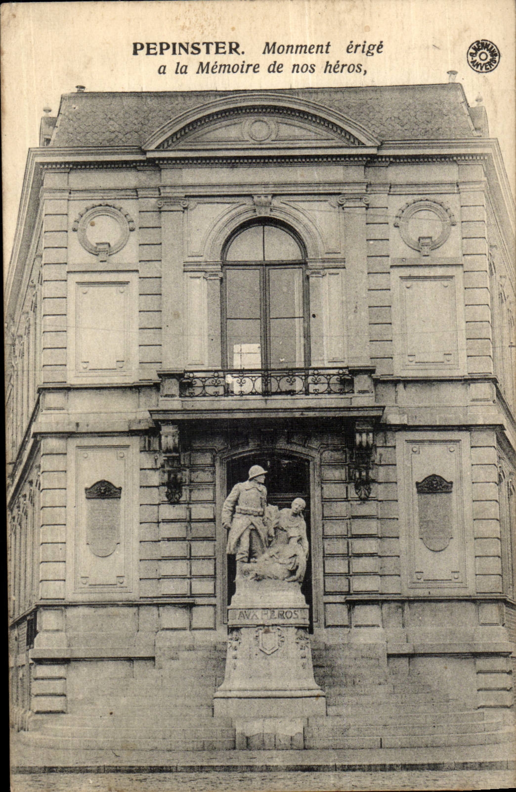 Belgie Belgium CPA Pepinster Monument sets up with the memory of our heroes