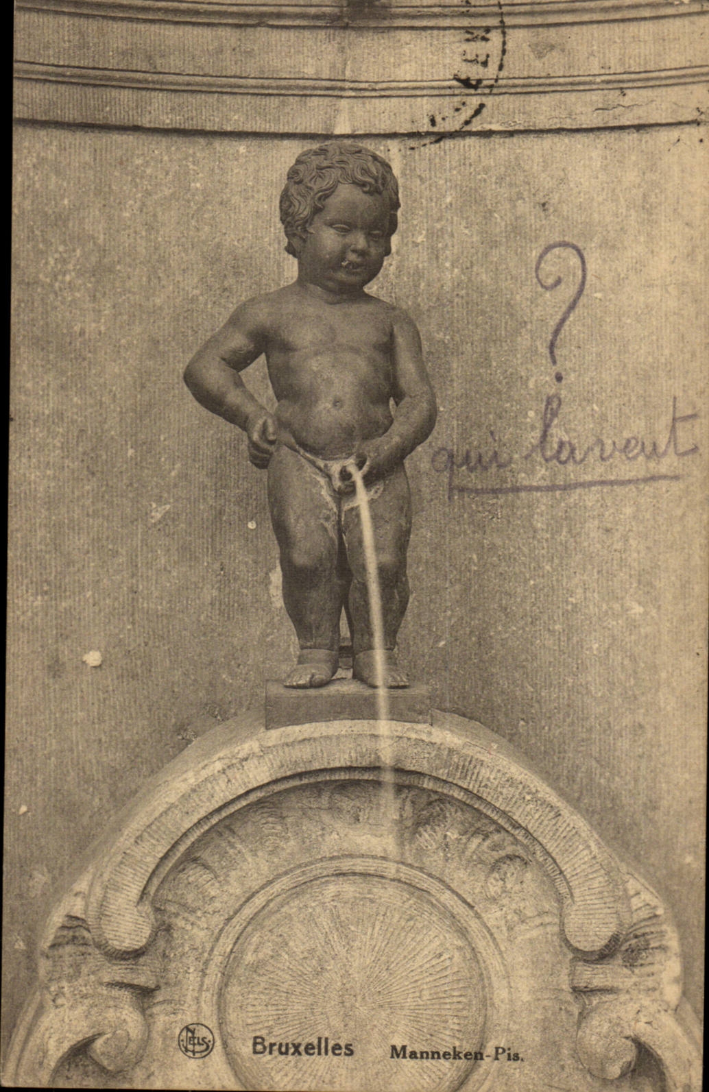 Belgie Belgium CPA Brussels Manneken Worse (angel angel)