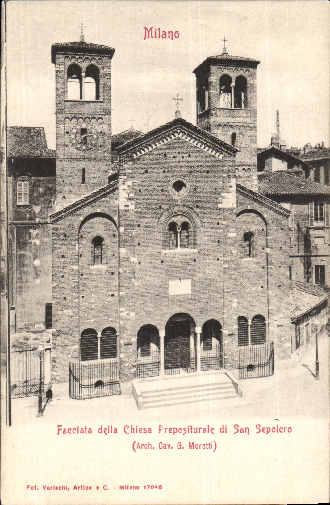 Italy Italia CPA Facciata delle chiesa Prepositurale di SAn Sepolero