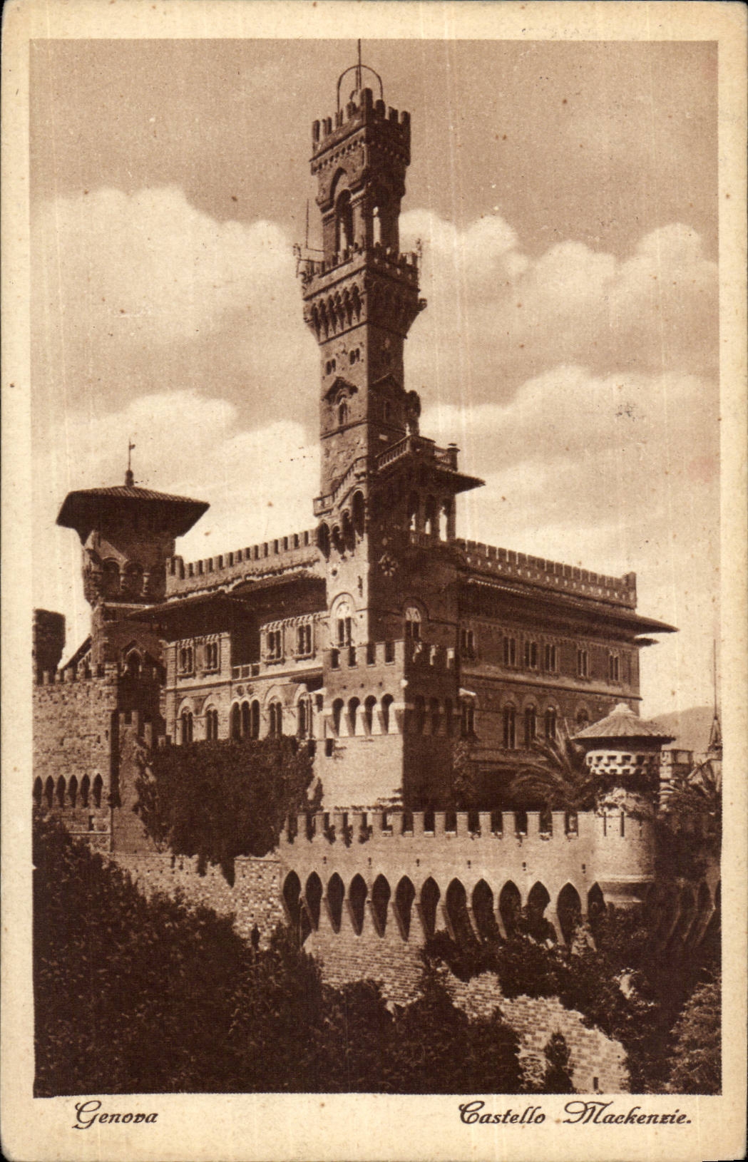 Italy Italia CPA GEnova Castello Mackenzie