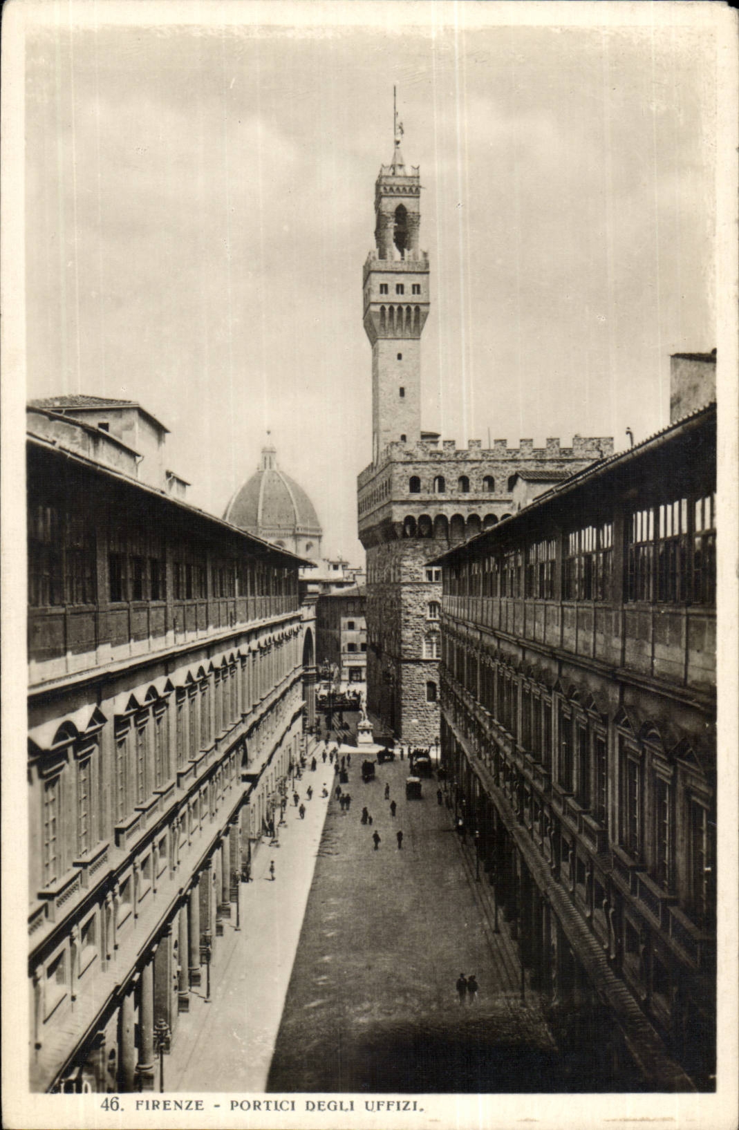 Italy Italia CPA Firenze Portici degli Uffizi