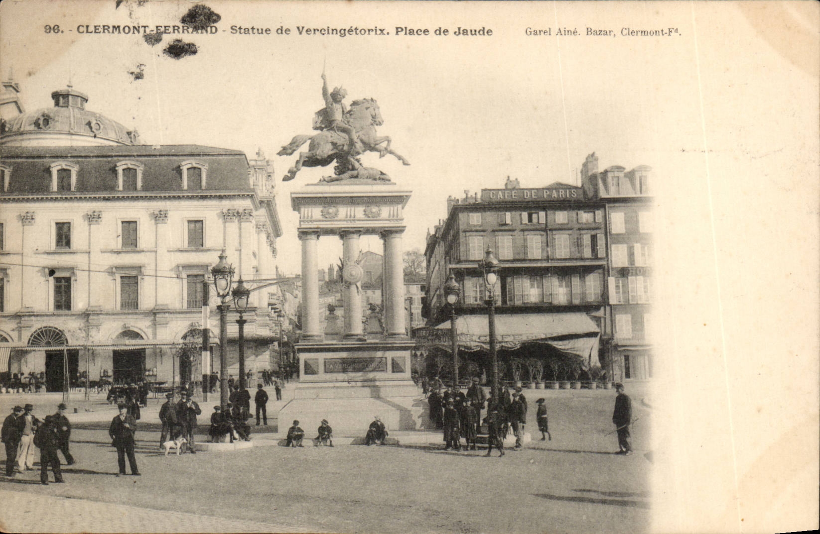 Puy de Dome- Clermont-Ferrand Statue of Vercingetorix Places of Jaude --CPA