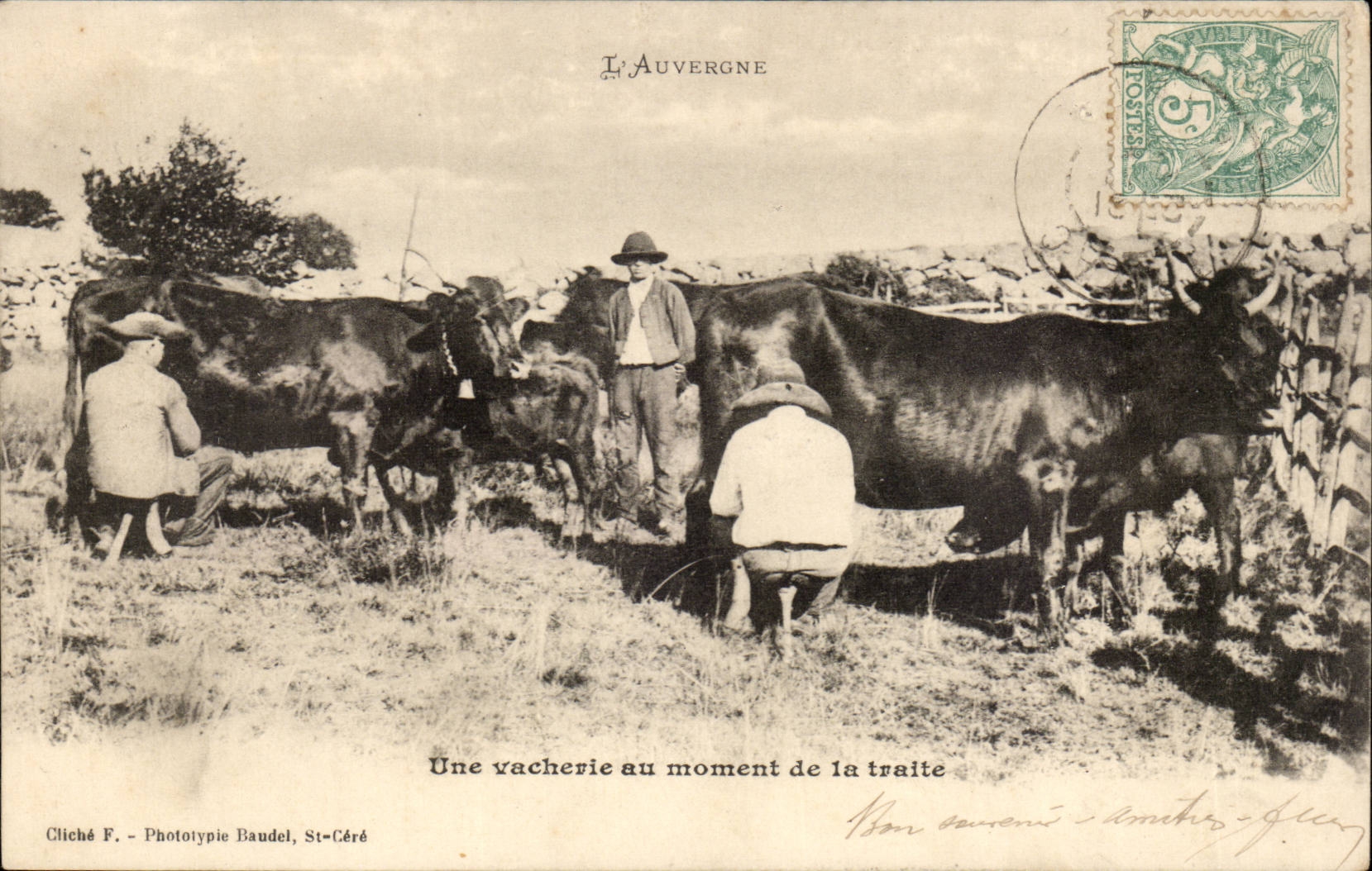 Puy de Dome- Auvergne a Nasty trick at the time of the draft - - CPA