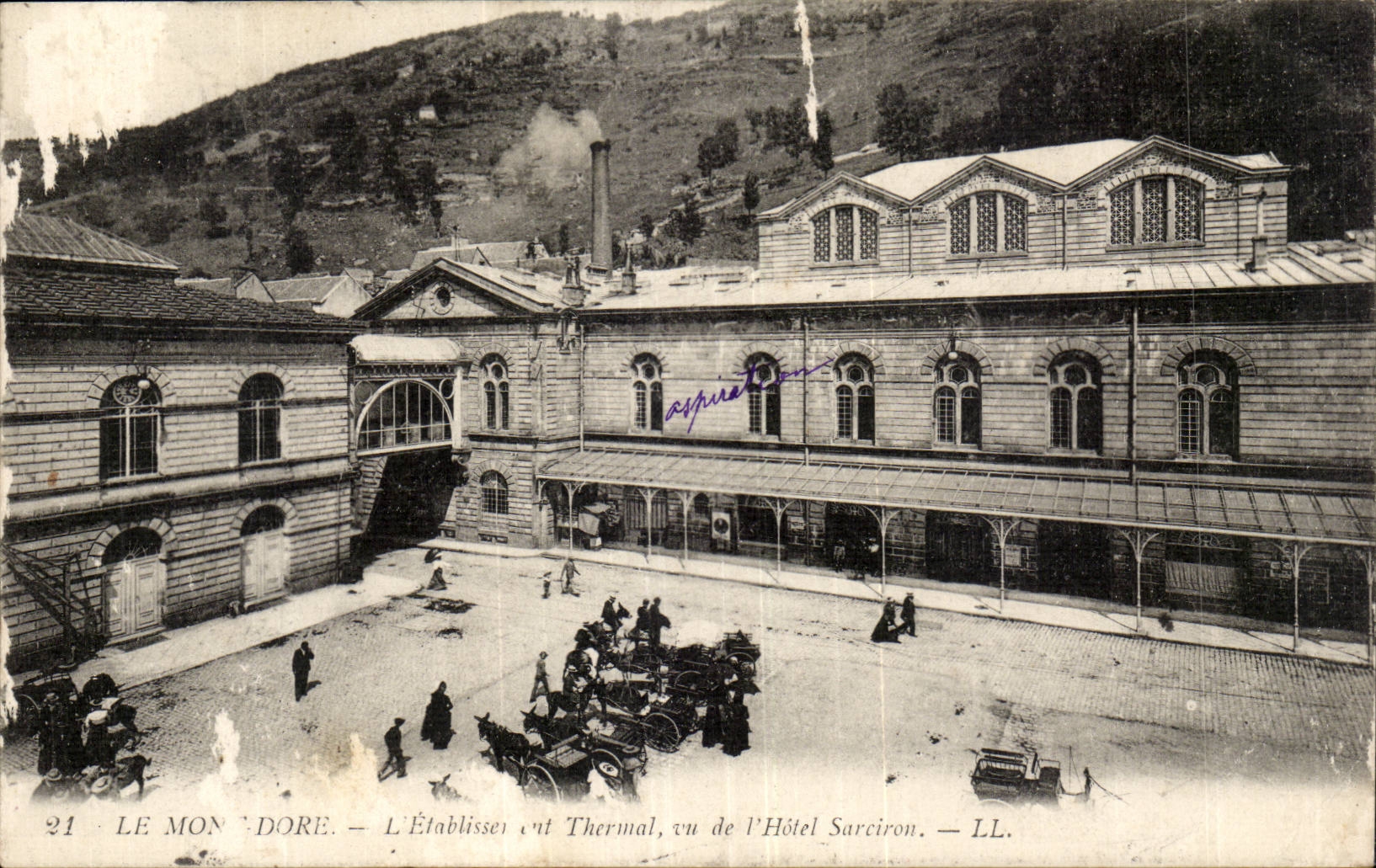 Puy de Dome it Mont Gilds the Hydropathic establishment seen of the Hotel SarcironMOntebrand- Rue of Rodade-CPA