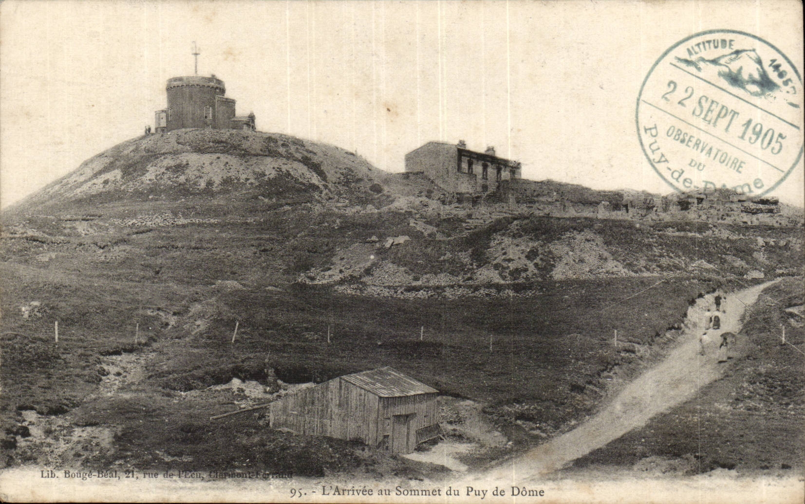 Puy de Dome- Arrival at the Top of Puy de Dome - CPA