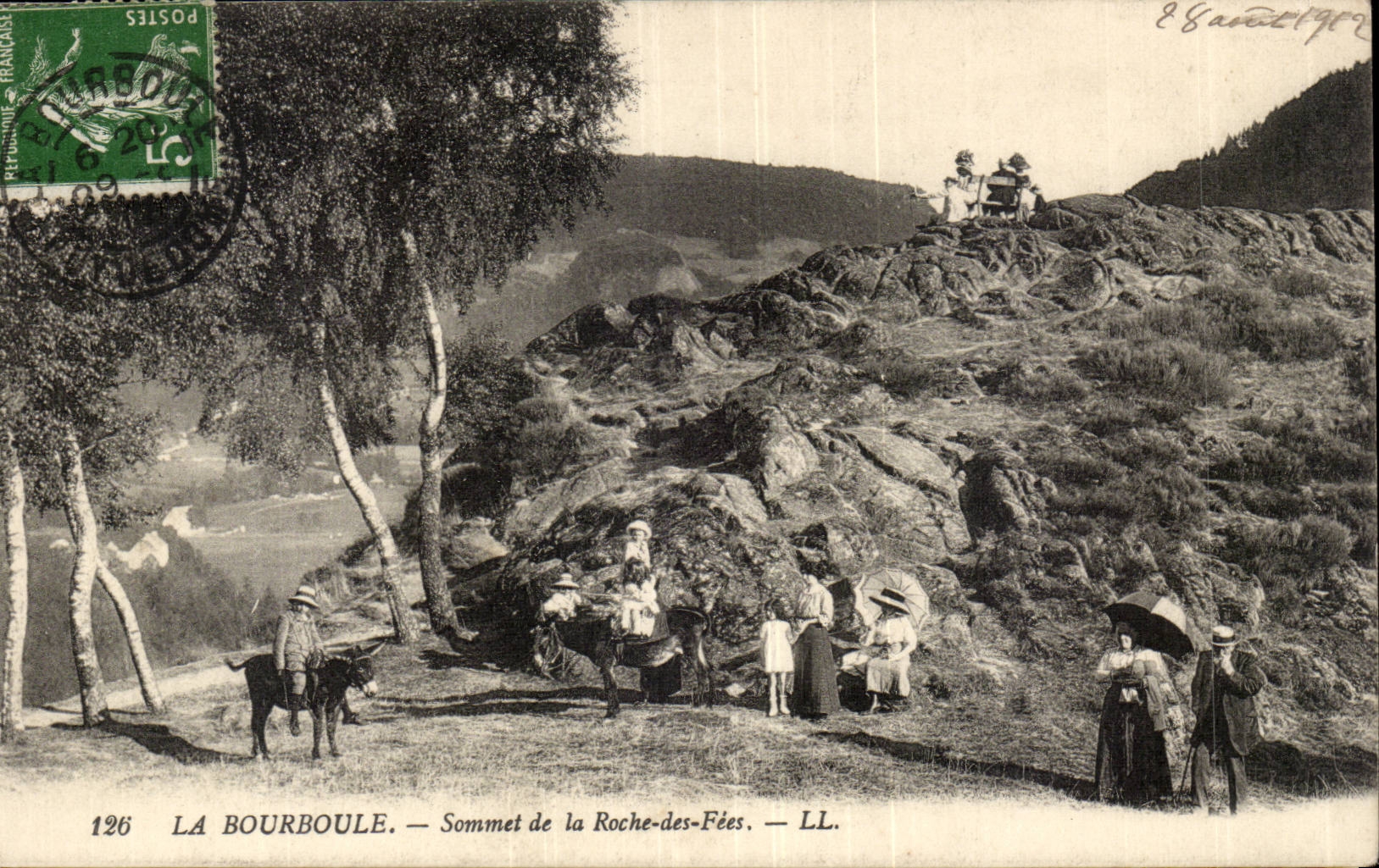 Gipfel Puyde Dome- Bourboule- des Felsens des Fee-Esels - CPA