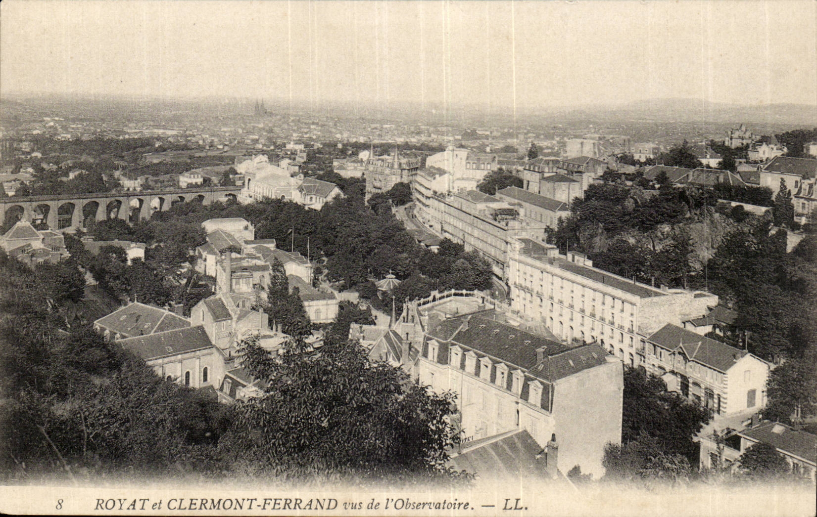 Puy de Dome- Royat and Clermont-Ferrand seen of the Observatory - CPA