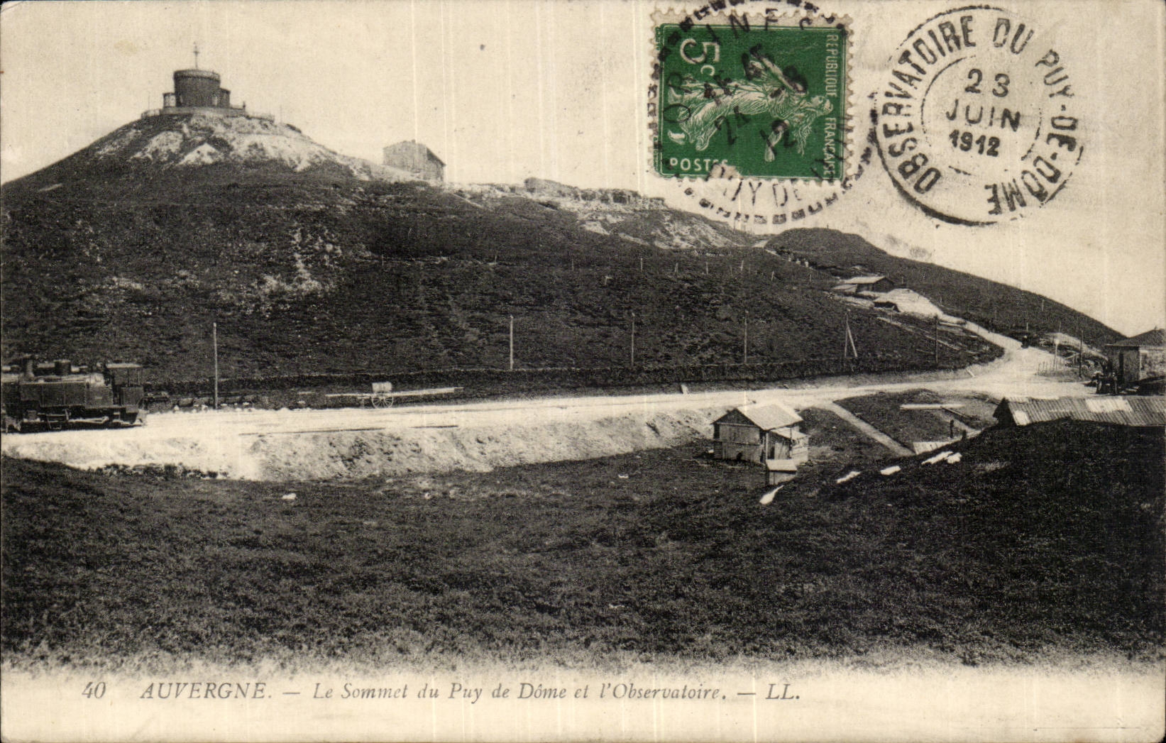 Puy de Dome it Summit of Puy de Dome and the Observatory - CPA