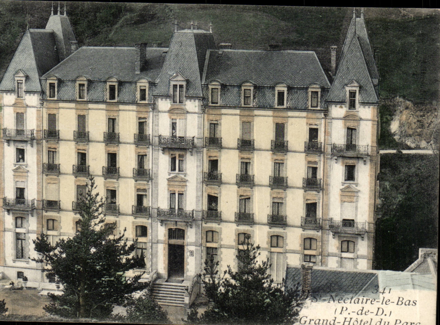 Puy de Dome- Saint Nectary-the-low Large Hotel and Park--CPA