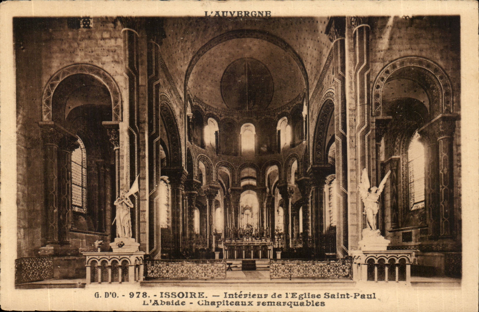 Puy de Dome- holy Issoire-Interior of the Church Paul-The remarkable Apse Capitals - CPA