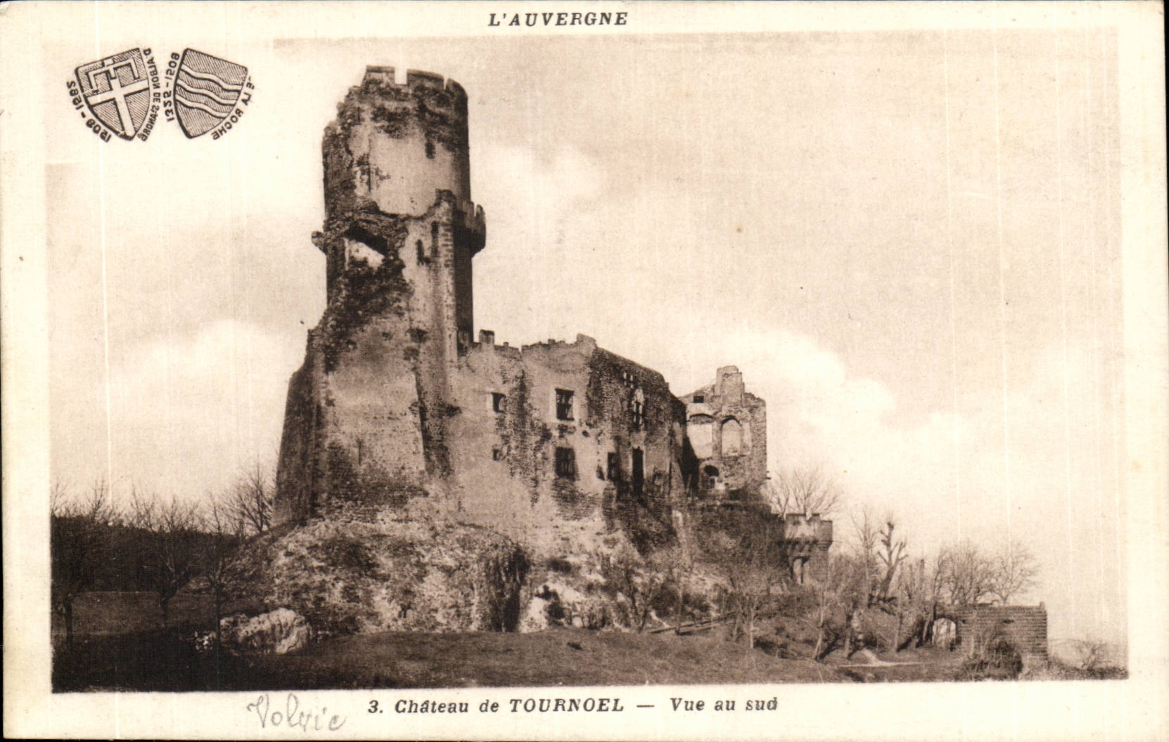 Puy de Dome- Castle of Tournoel-Sight in the south - CPA