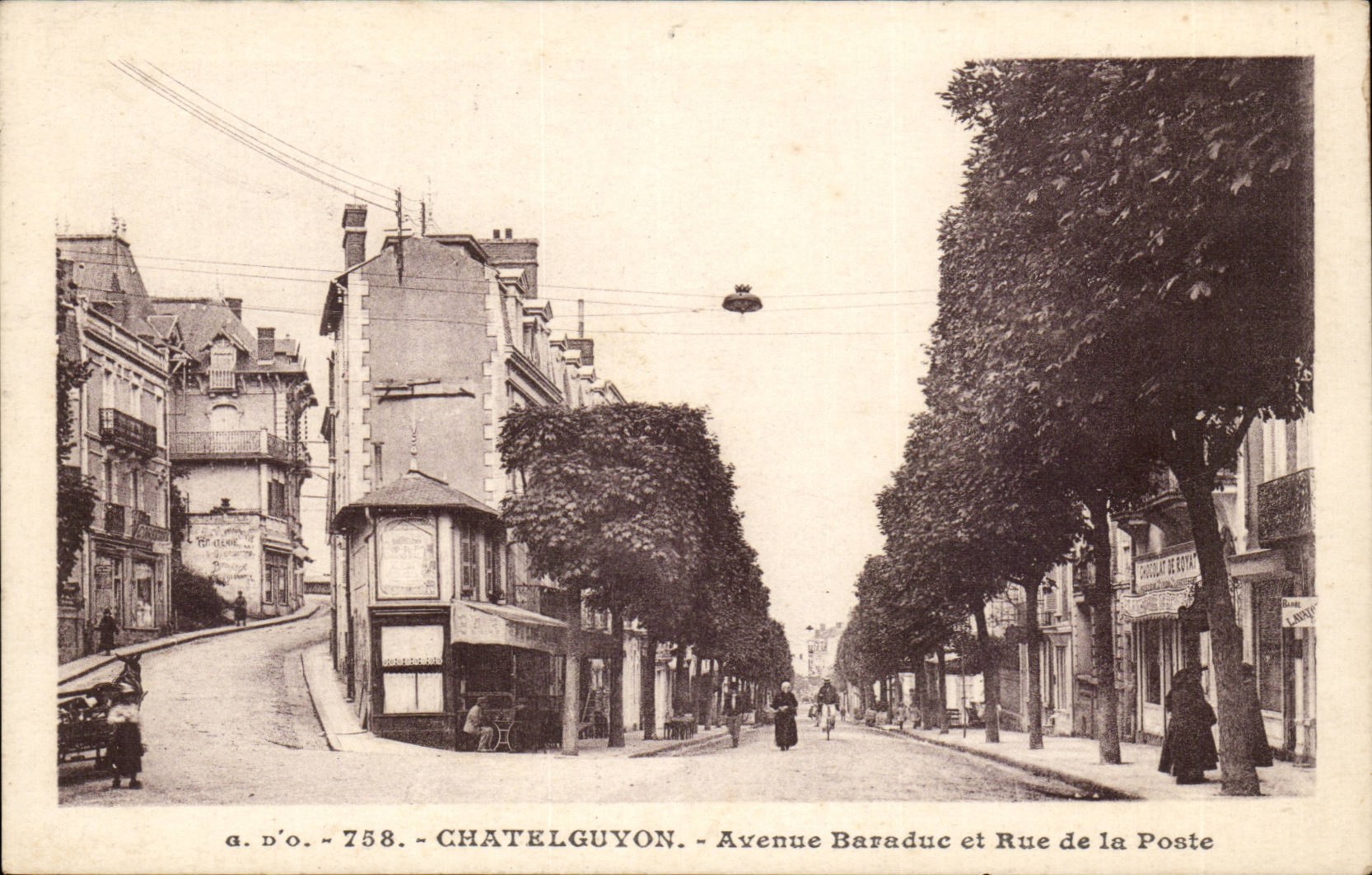 Puy de Dome- Chatelguyon- Baraduc Avenue and Rue of the Station-CPA