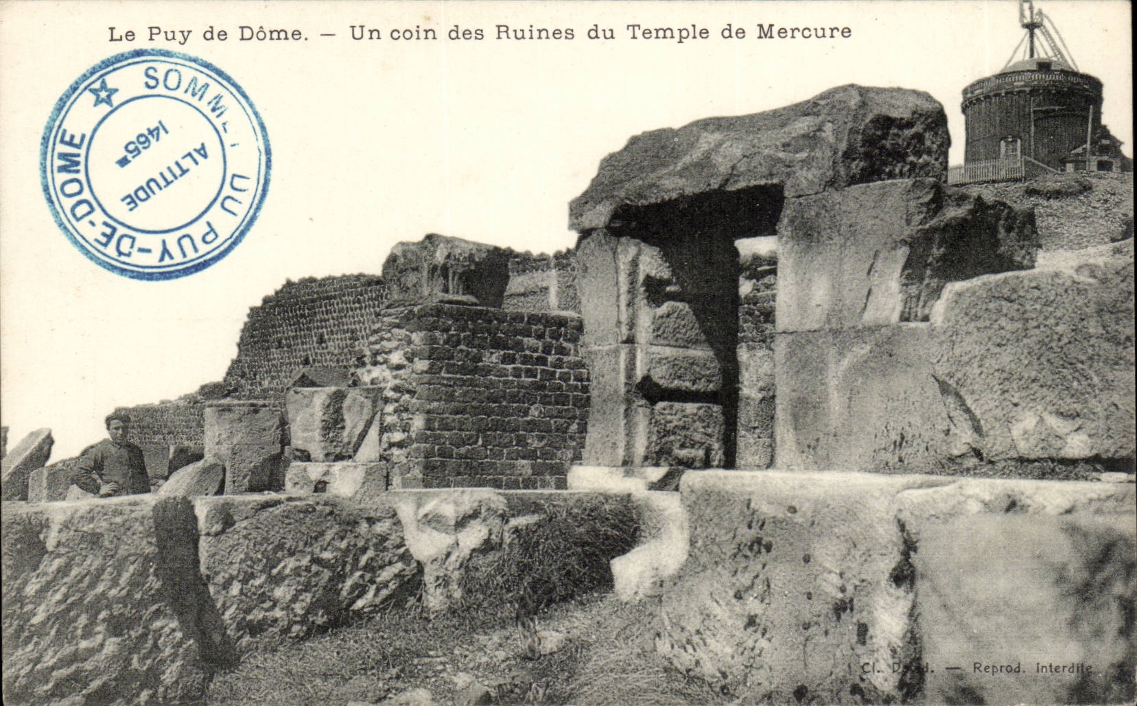 Puy de Dome- a corner of the Ruins of the Mercury Temple - CPA