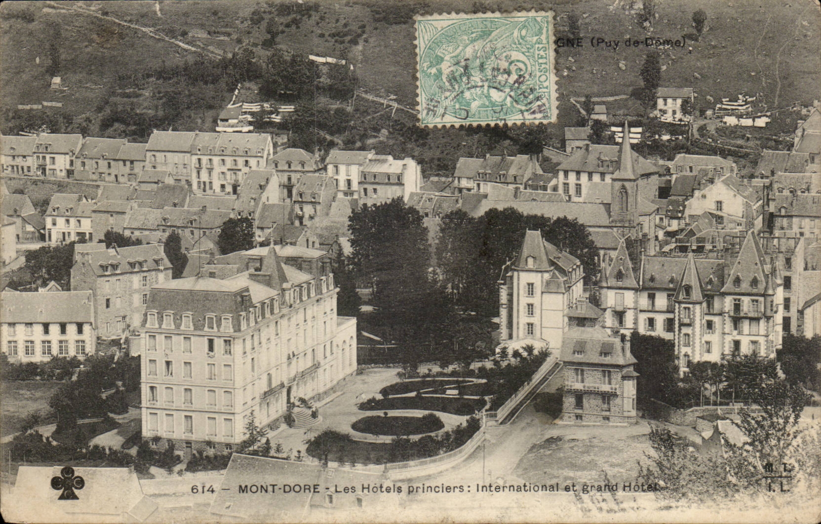 Puy de Dome- the Mount Gilds the princely Hotels international and large Hotel-CPA