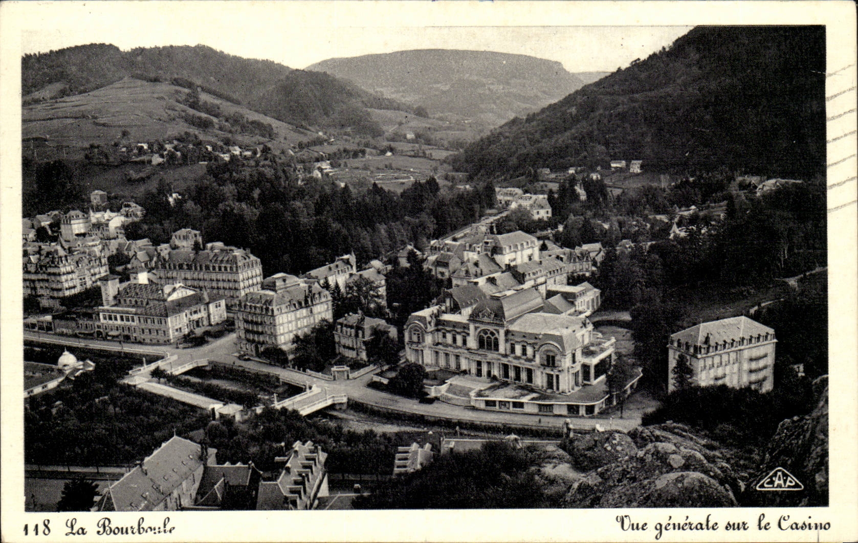Puy de Dome- Bourboule- View on the Casino-CPA