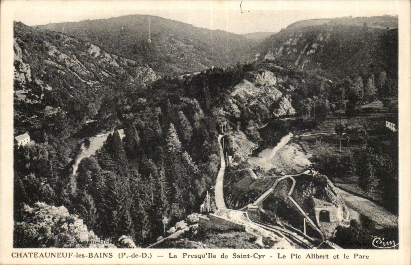 Puy de Dome- Chateauneuf-the-baths Prequ' of Saint-Cyr military school the Peak Alibert and the Park-CPA