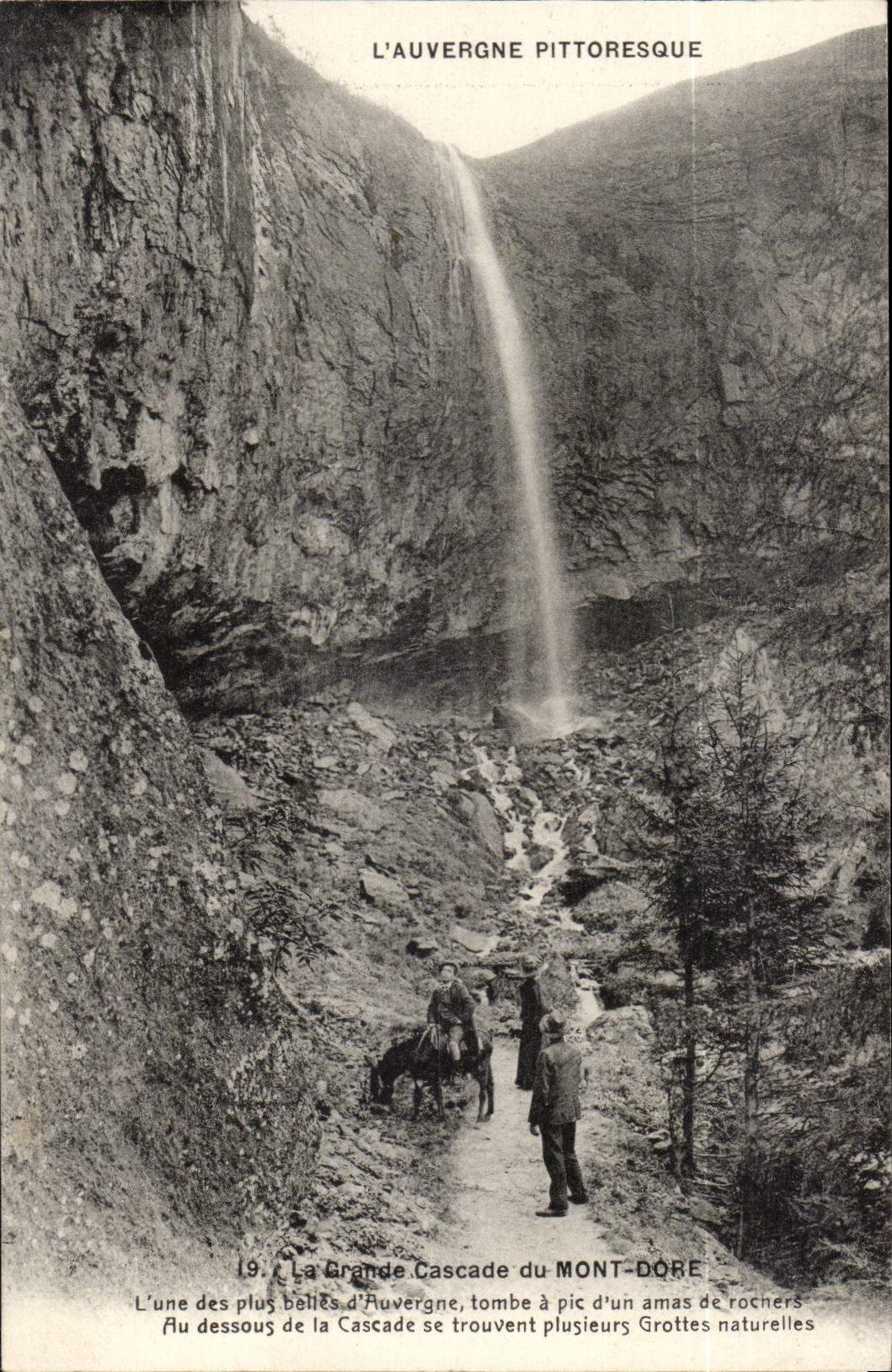 Puy de Dome - the Mount Gilds - the Large Cascade - One of most beautiful of Auvergne - CPA