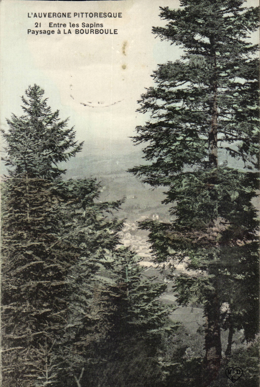 Puy de Dome - zwischen Tannenbaumen - in Bourboule landschaftlich verschonern - CPA