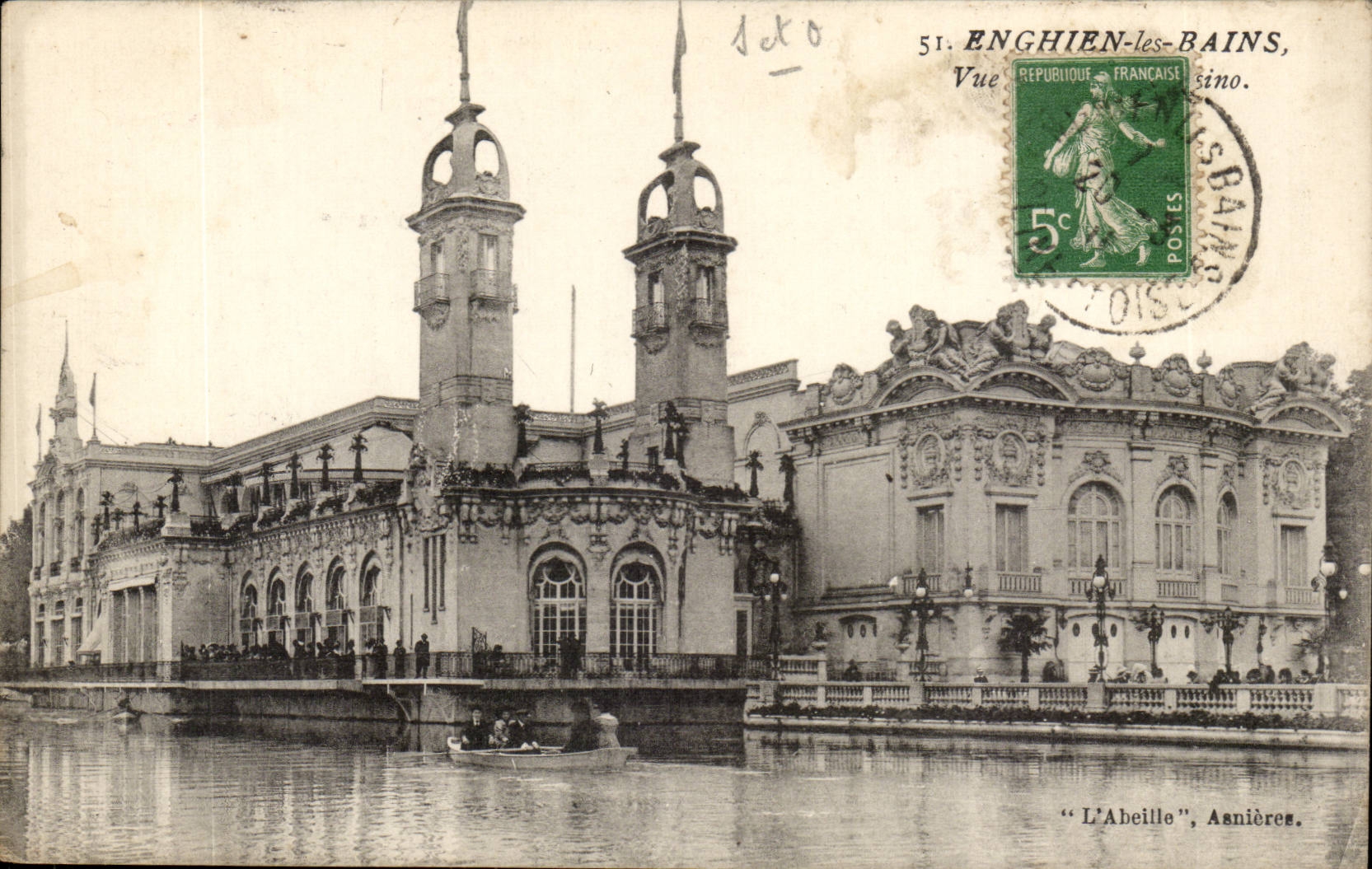 Valley of Oise- Enghien-the-Baths the Bee - Asnieres - CPA
