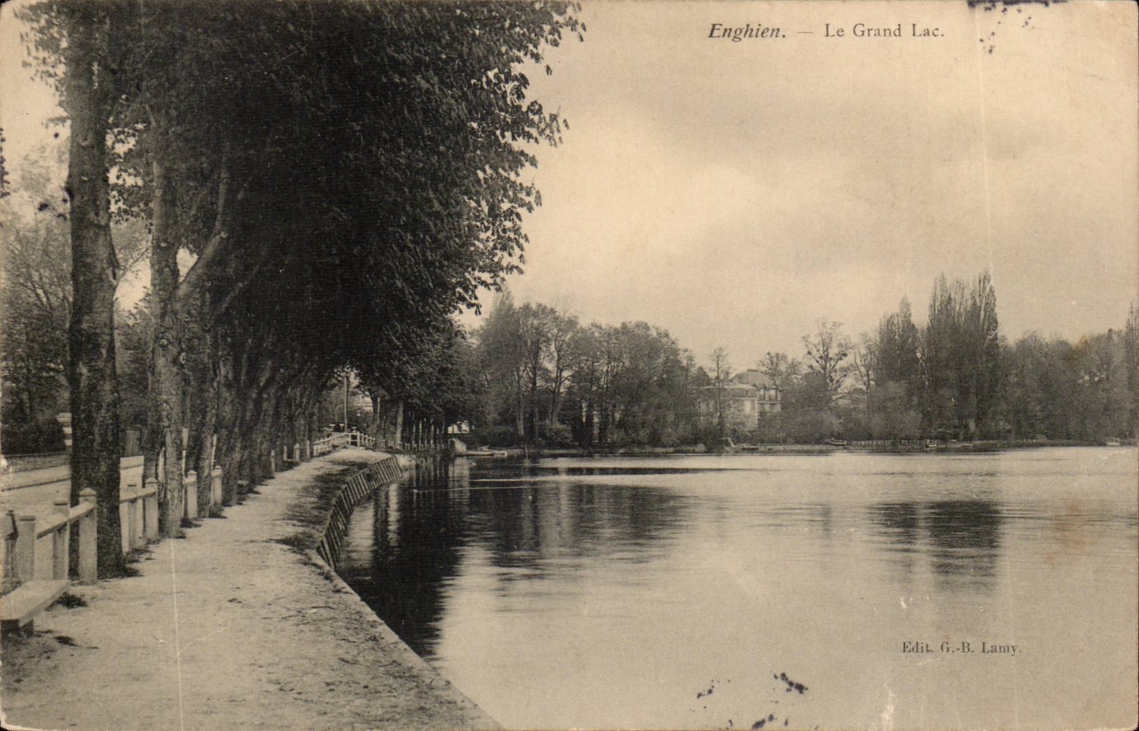 Valley of Oise- Enghien-the-Baths the Big lake - CPA